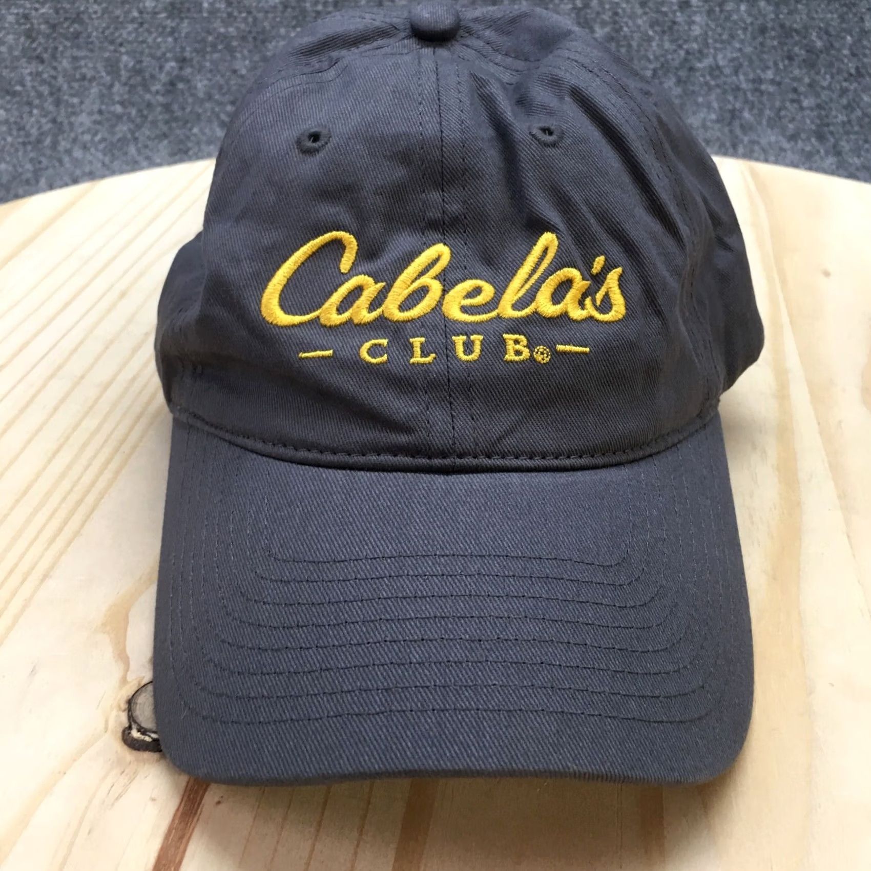 Vintage Cabelas Club Baseball Cap Hat Mens One Size Adjustable Embroidered Logo Black Gray Size ONE SIZE - 2 Thumbnail