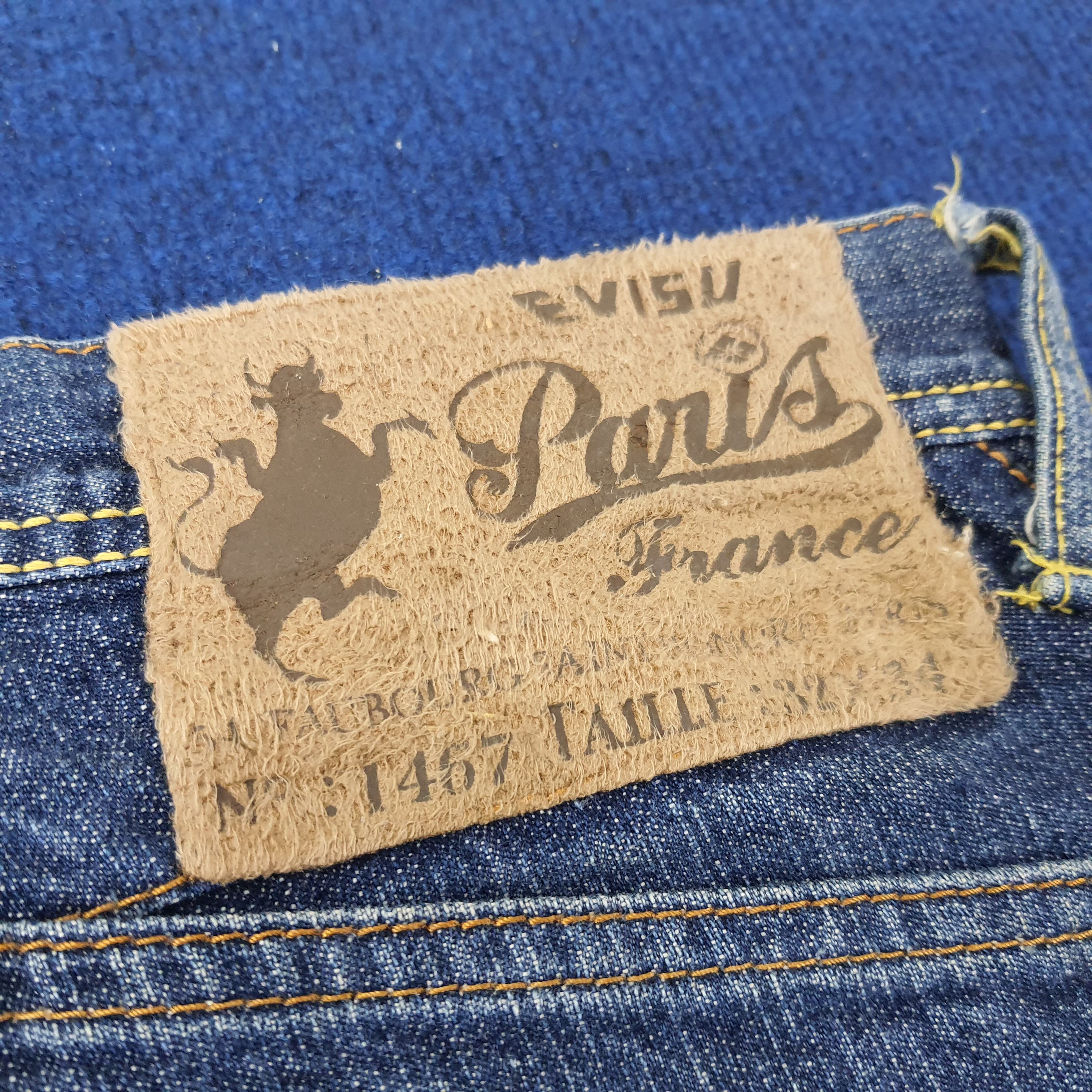 Japanese Brand × Vintage Vintage Evisu Paris France Custom Daicock Jeans Size US 31 - 5 Thumbnail