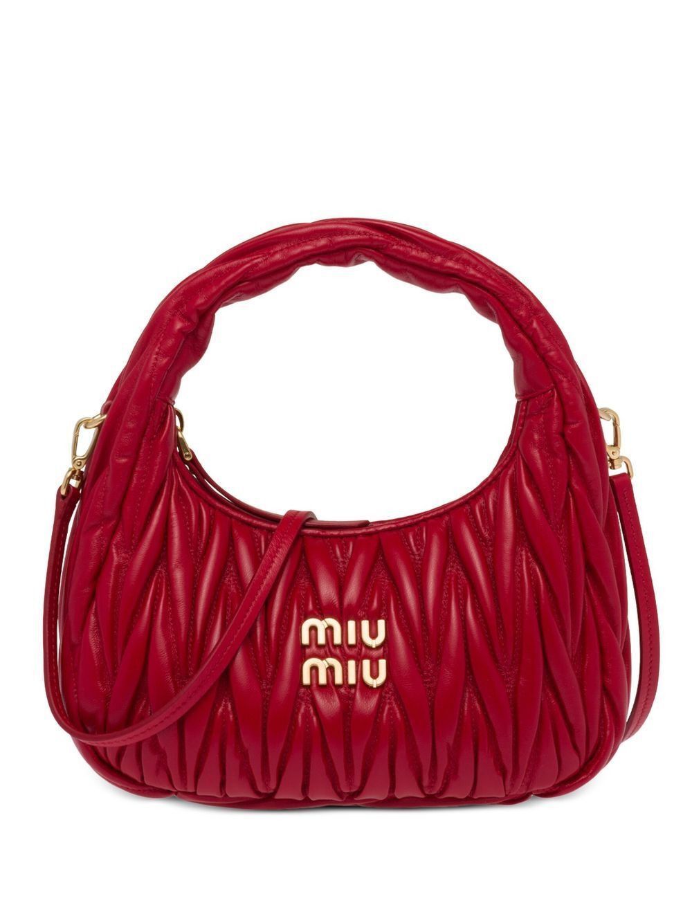 Wander Matelassé Nappa Leather Small Hobo Bag, Women's