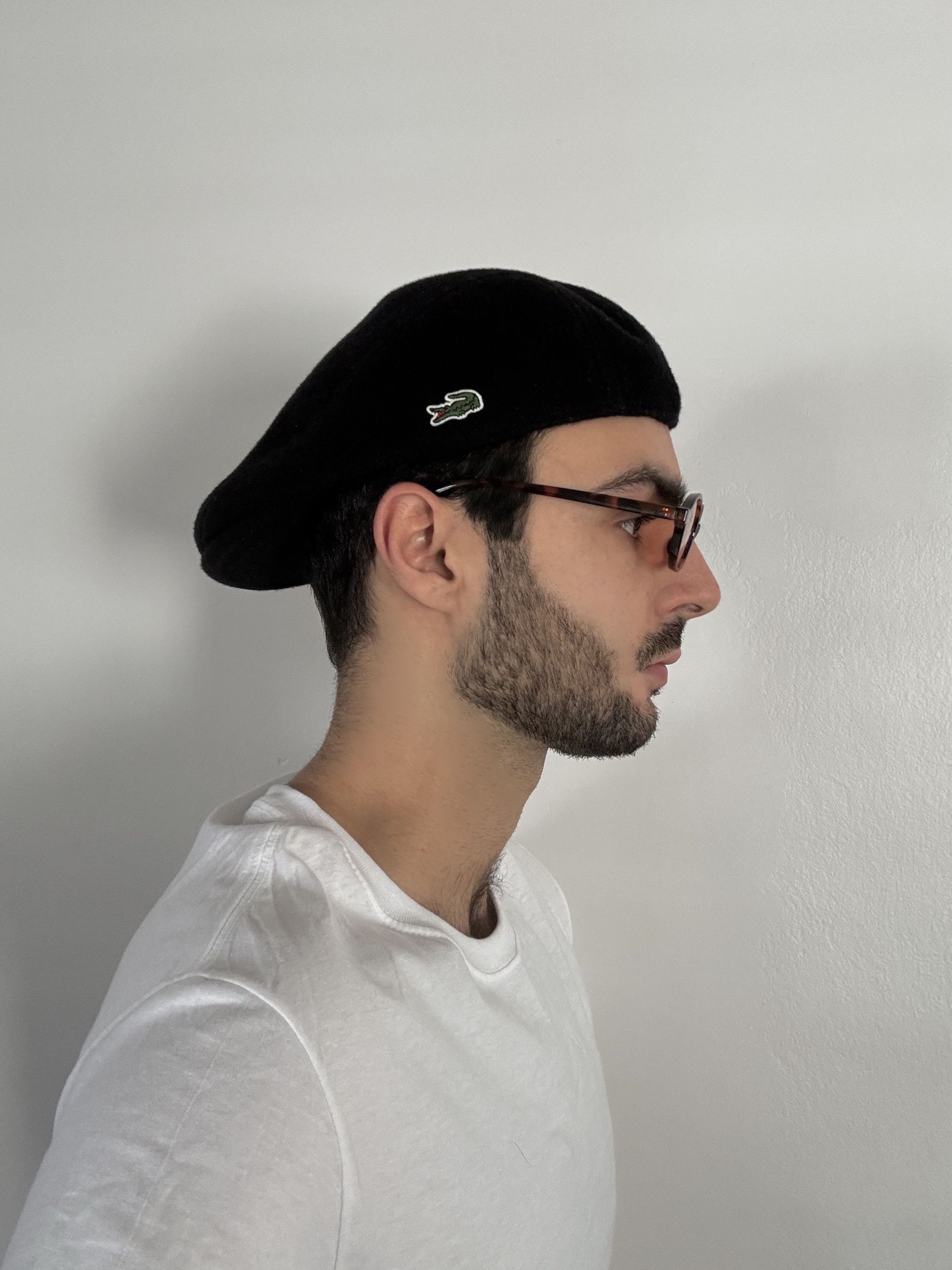 Lacoste Unisex Felted Wool Beret Size ONE SIZE - 3 Thumbnail