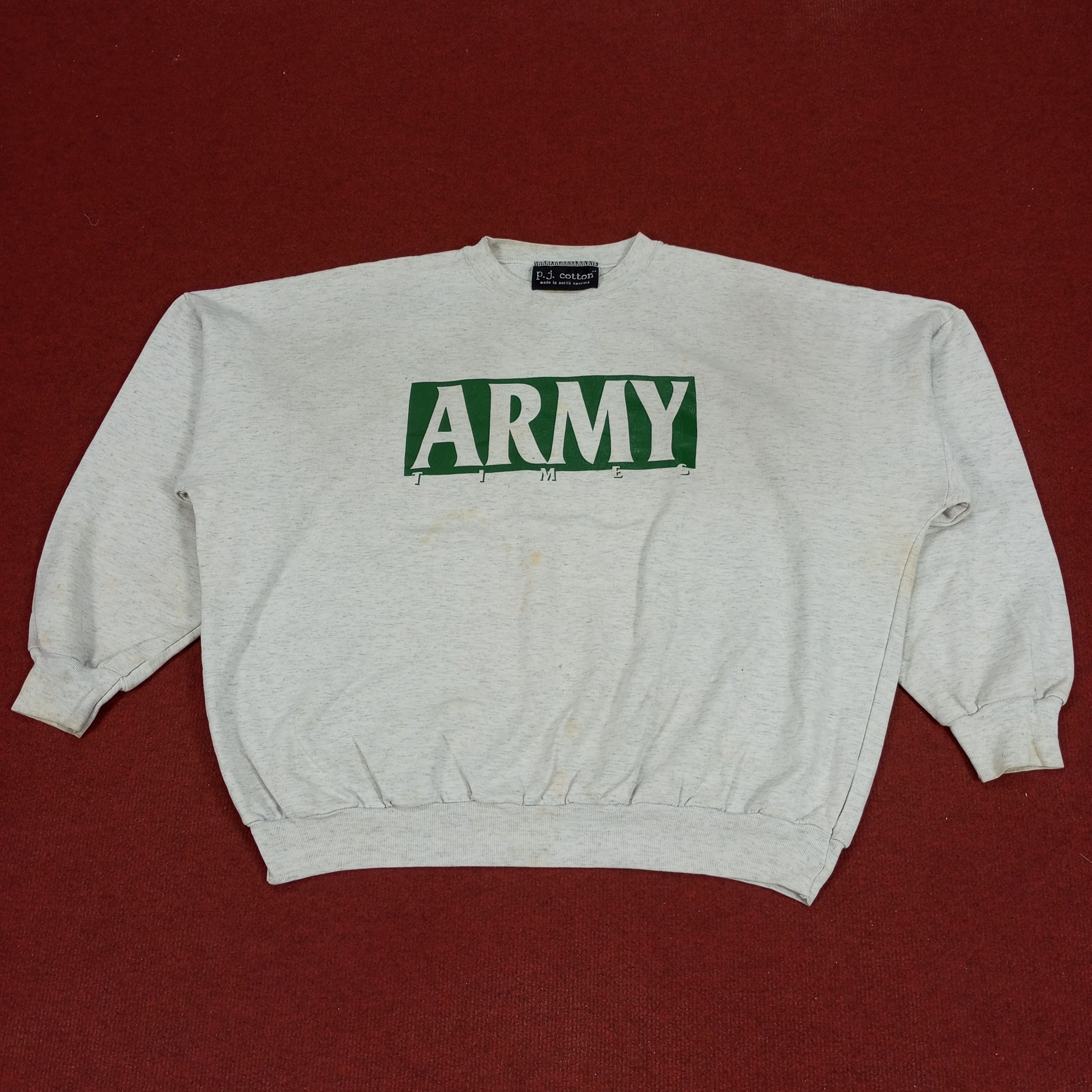 Vintage Army Times Center Design Sweatshirt Size US XXL / EU 58 / 5 - 1 Thumbnail
