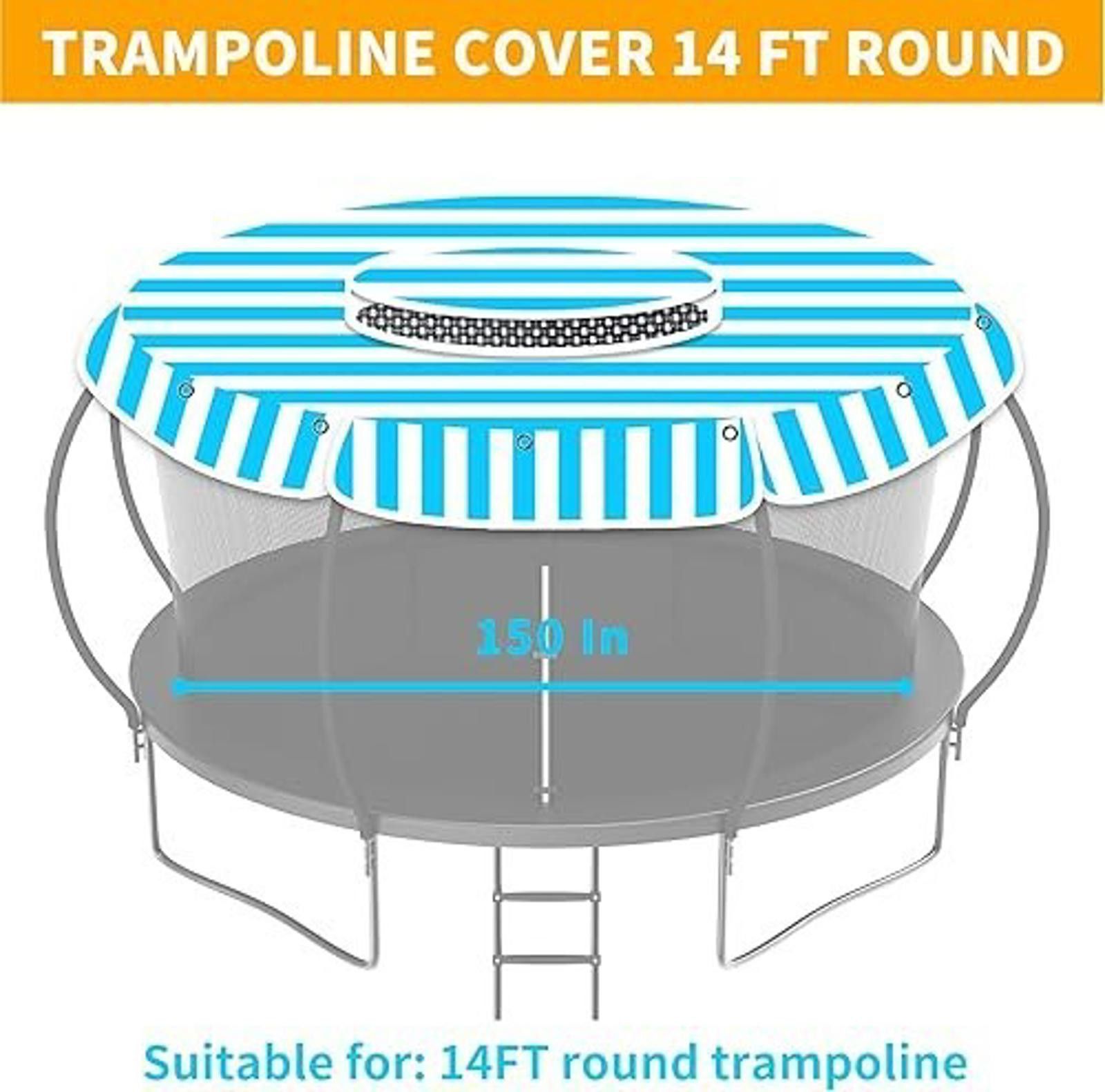 Hockey Skateboards Trampoline Shade Cover 14 Ft Round with Air Vent Anti-UV Size ONE SIZE - 4 Thumbnail