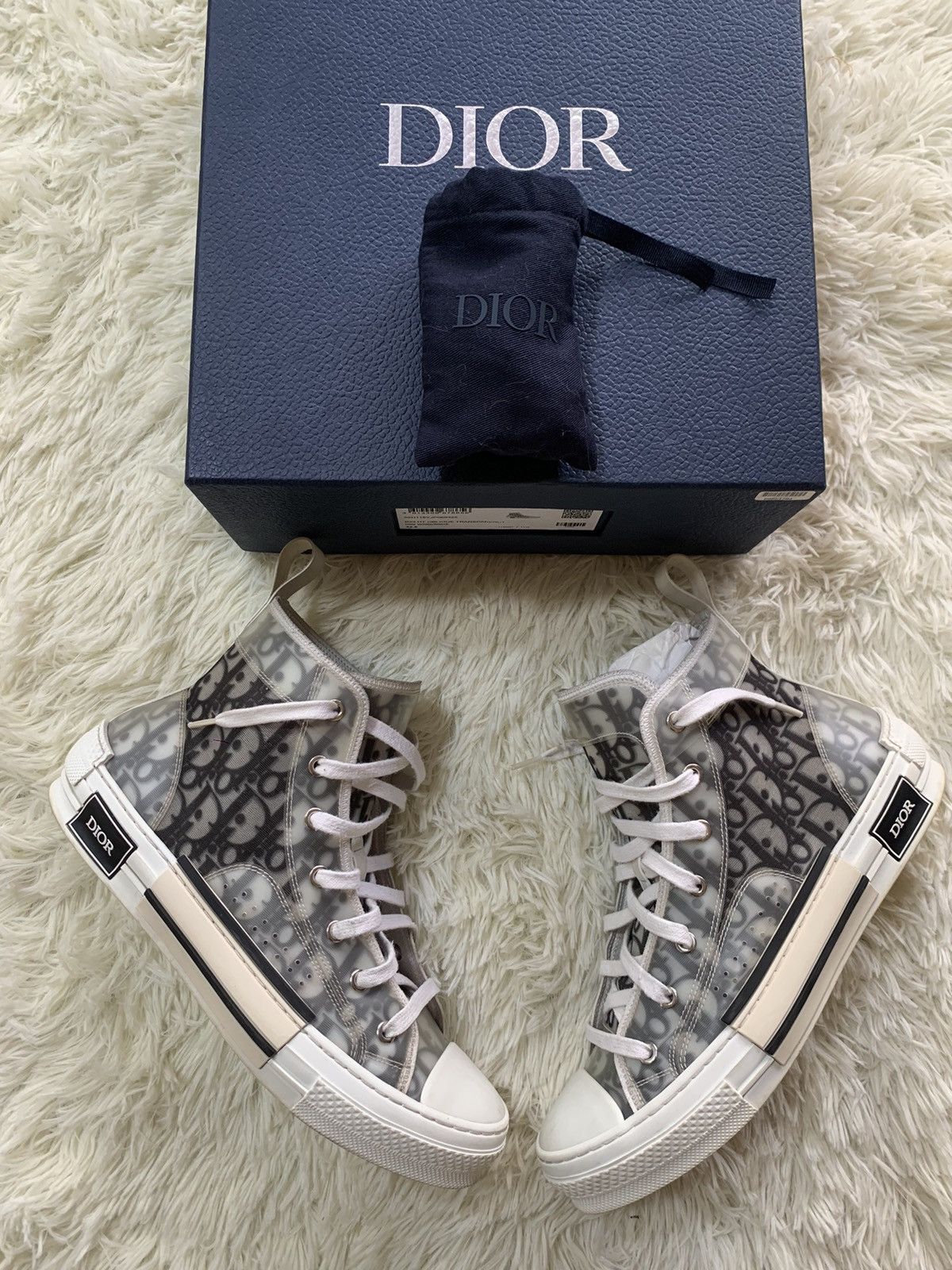 Dior Dior B23 High Top Logo Oblique Grailed