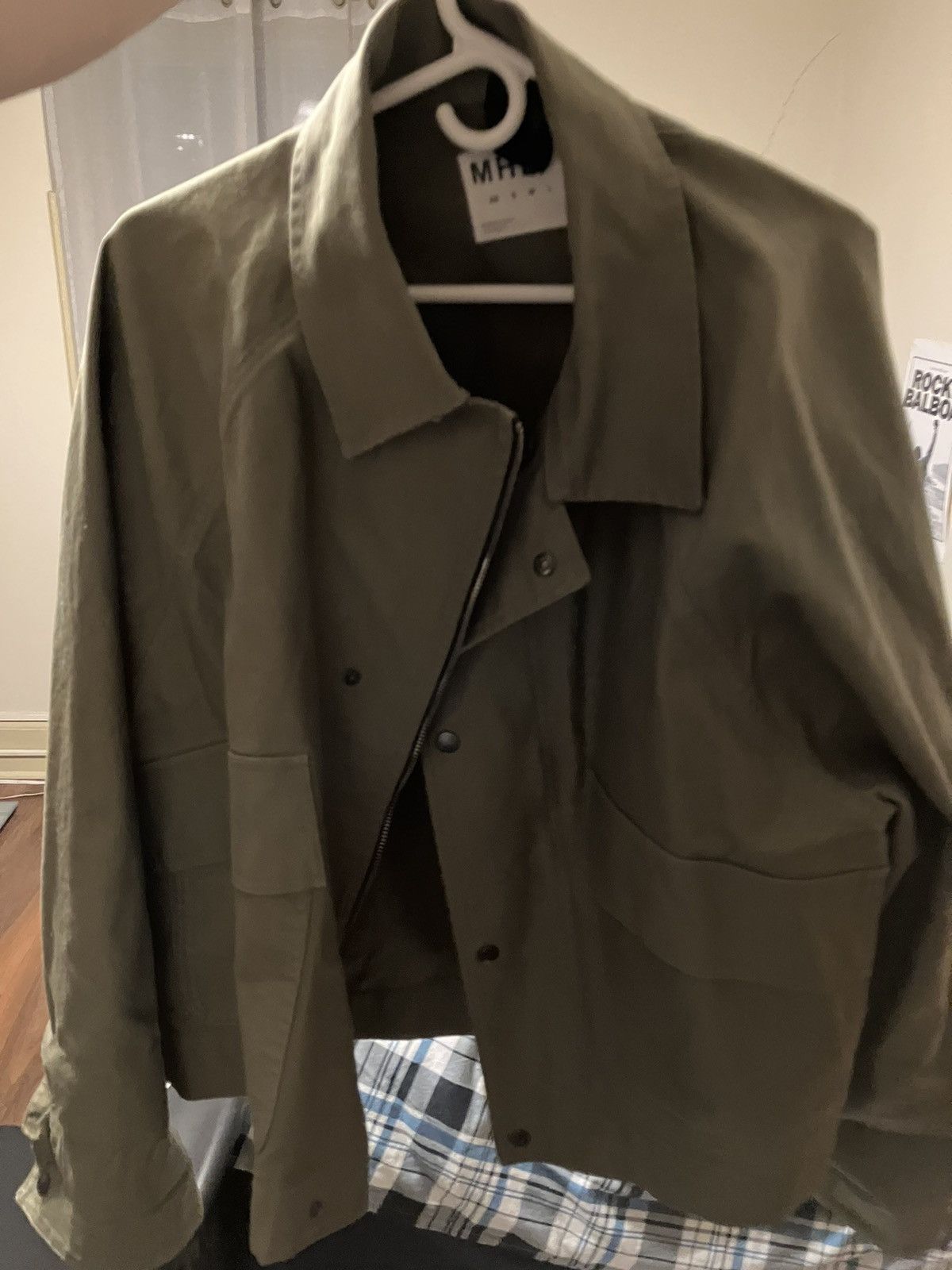 image of Margaret Howell Mhl Cotton Drill Jacket in Green, Men's (Size XL)