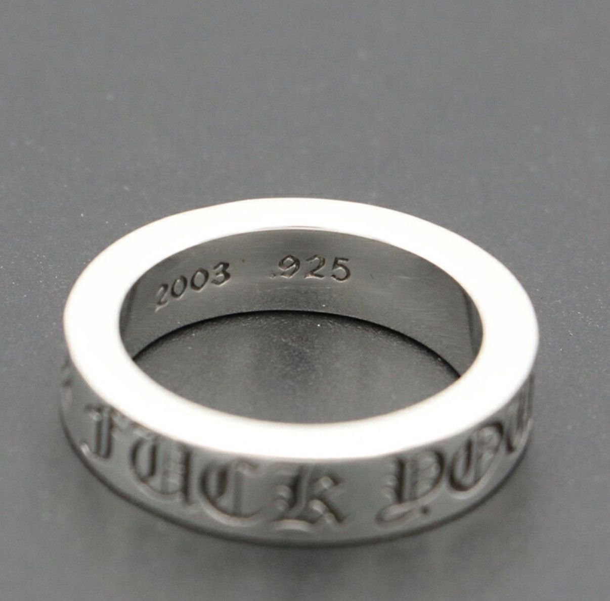 Chrome Hearts US8.5 Chrome Hearts 6mm fuck you spacer Ring 17 Size ONE SIZE - 9 Thumbnail