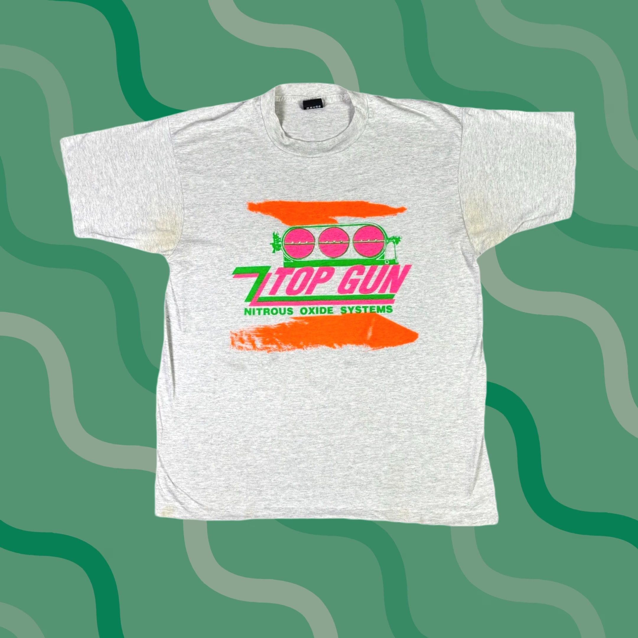 Fruit Of The Loom VINTAGE Top Gun Engine Motor Promo T Shirt 90s Fruit of the Loom Men XL Gray Cotton Short Sleeve Crew Neck Graphic Print Vintage 90s Mens XS? Size US XL / EU 56 / 4 - 1 Thumbnail
