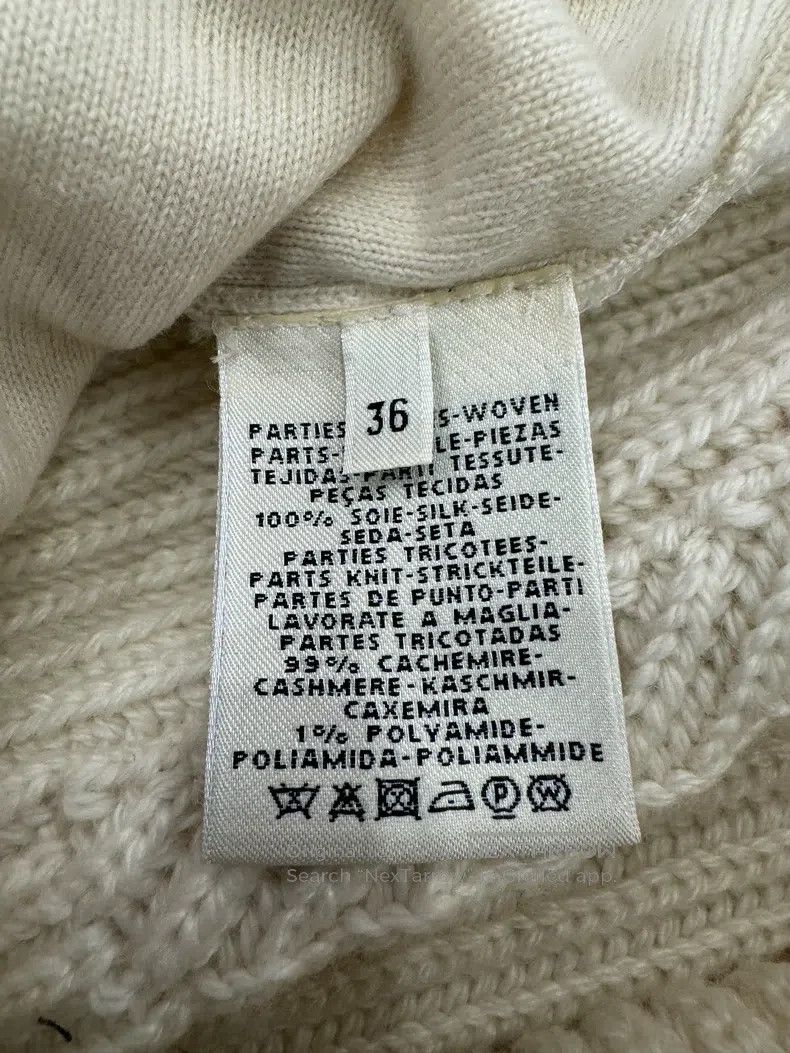 Hermes Hermes Beige Silk and Wool Blend Women's Knitted Sweater Size XS / US 0-2 / IT 36-38 - 7 Thumbnail