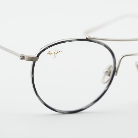 Maui Jim Maui Jim MJO 2419 17A Eyeglasses Silver 48mm Round Frame Size ONE SIZE - 7 Thumbnail