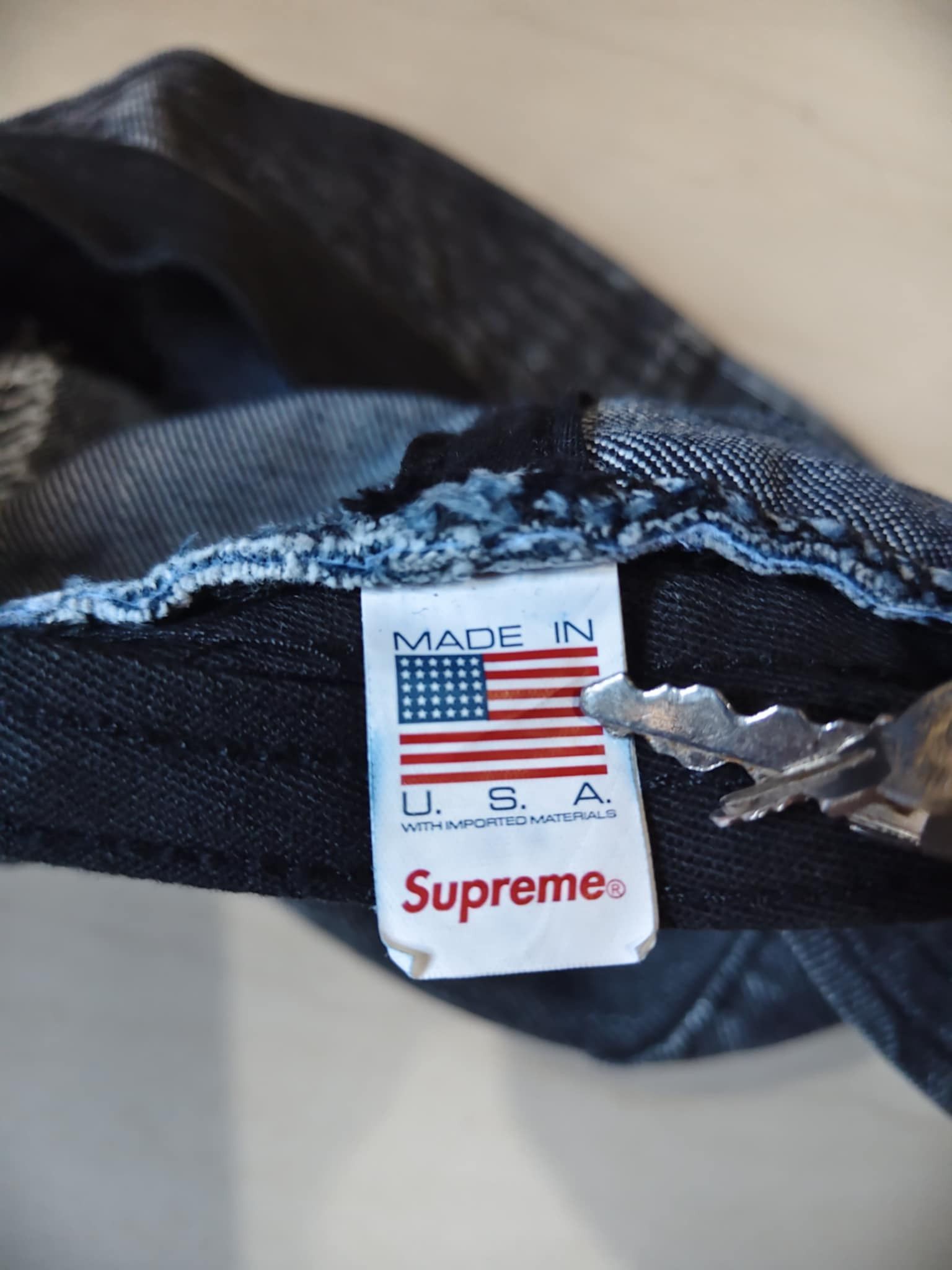 Supreme SS24 Supreme Coated Denim Crusher Black Size ONE SIZE - 5 Thumbnail