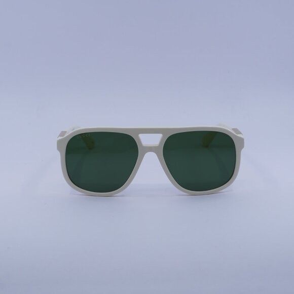 Gucci Gucci GG1188S 005 Sunglasses Ivory Aviator Frame, Green Size ONE SIZE - 3 Thumbnail