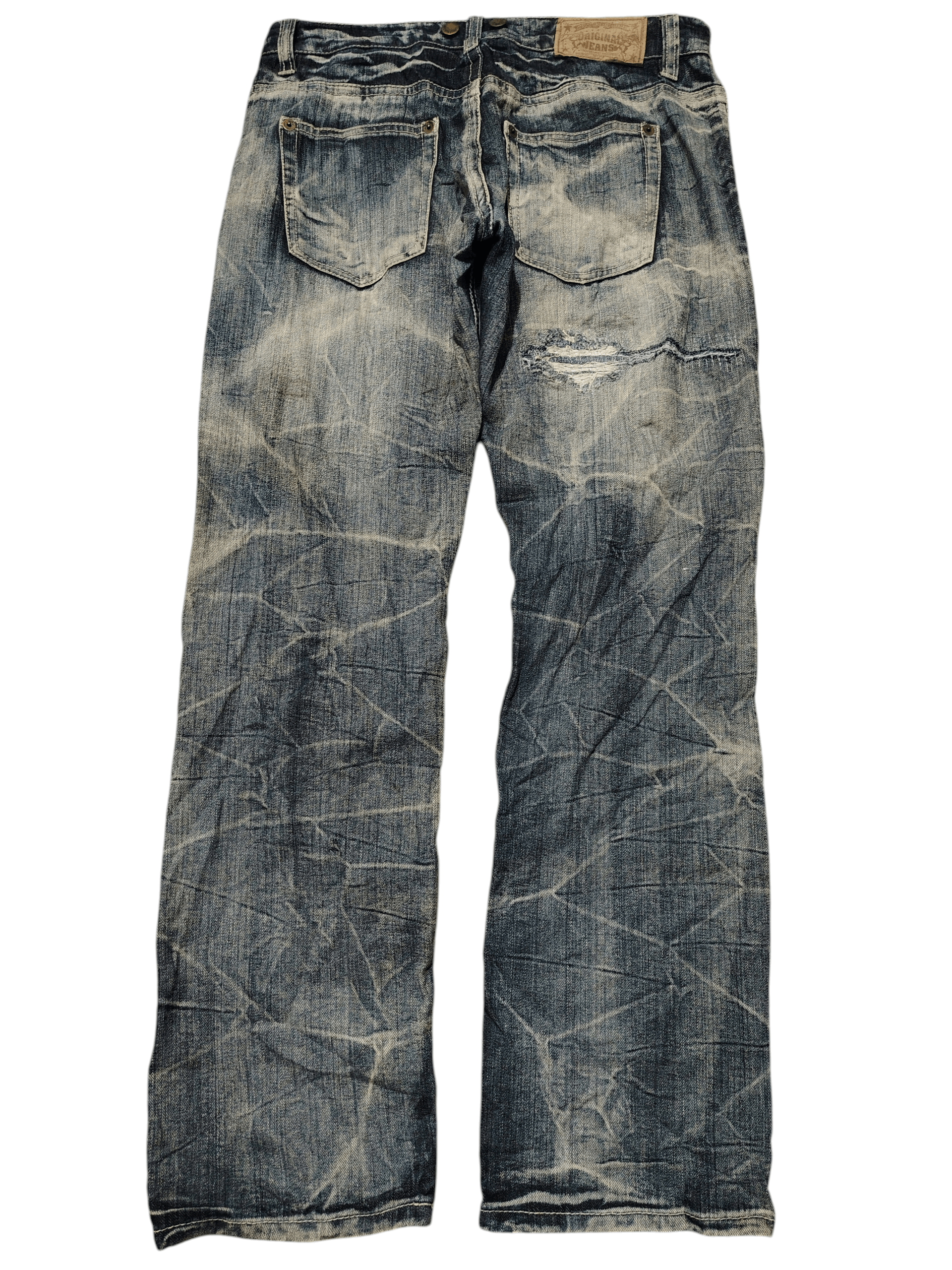 Who Decides War Japanese original Jeans Mudwash Rusty Distressed Jeans Size US 33 - 2 Thumbnail