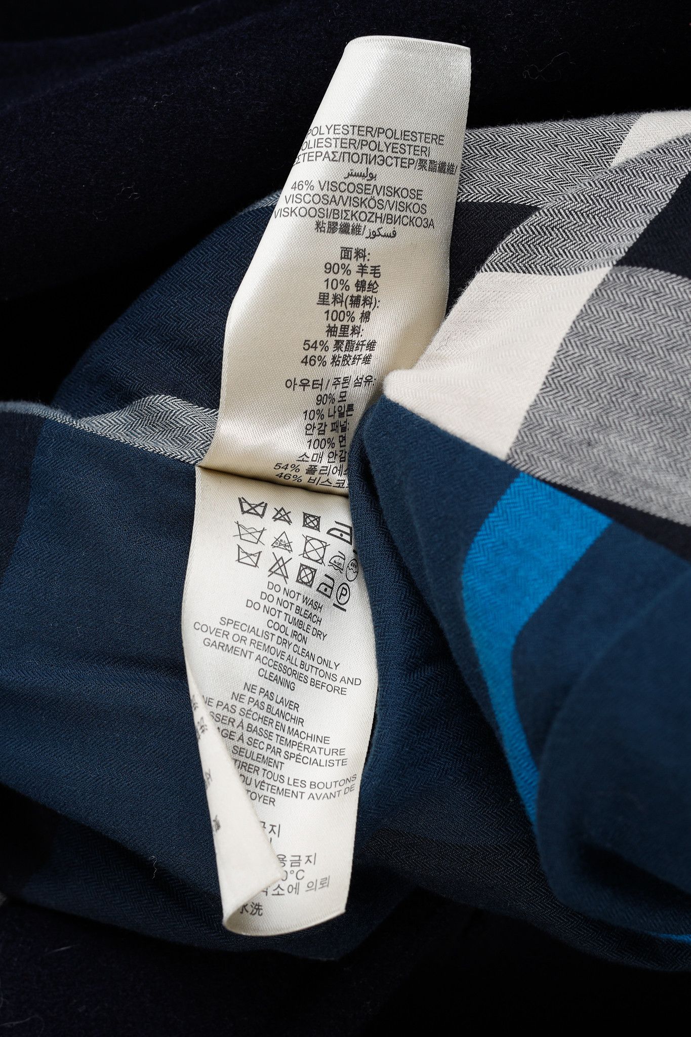 Burberry Burberry Brit Navy Wool-Blend Double-Breasted Peacoat Size US L / EU 52-54 / 3 - 12 Thumbnail