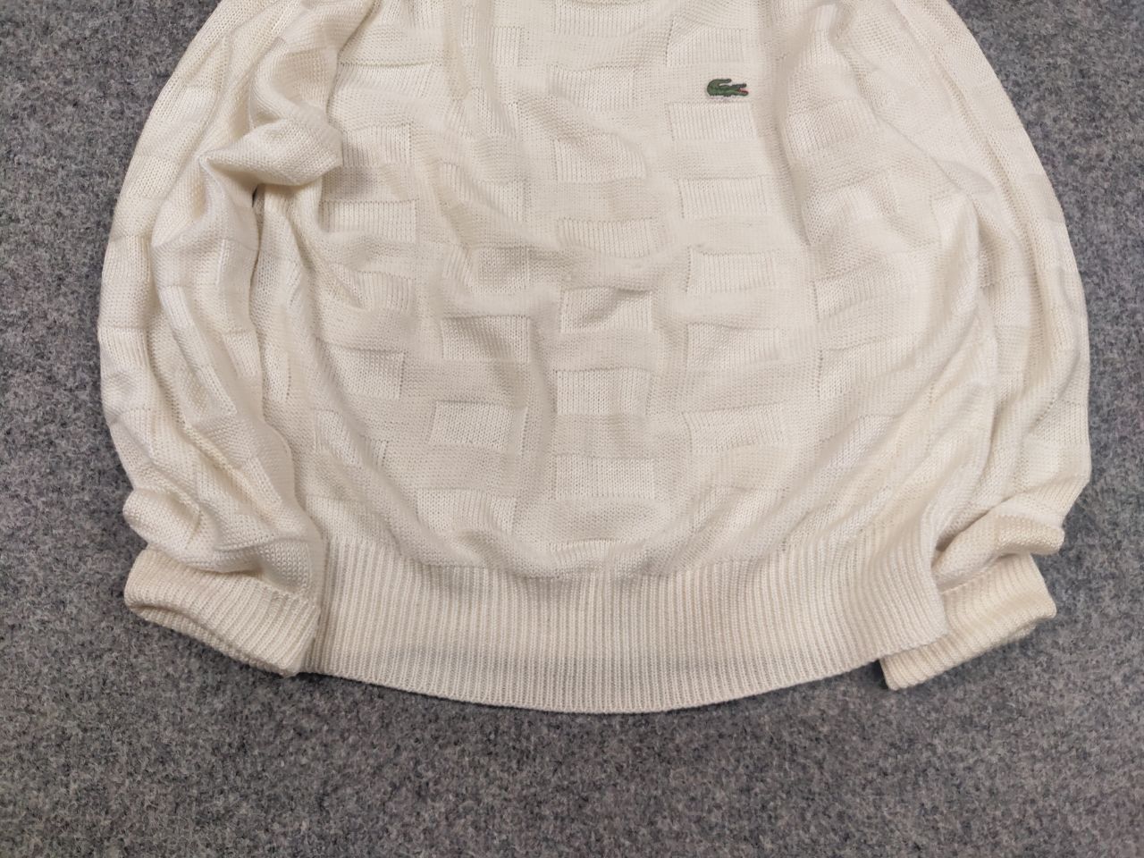 Lacoste Vintage 90's Lacoste Chemise Textured knit Crew Shek sweater Size US M / EU 48-50 / 2 - 5 Thumbnail