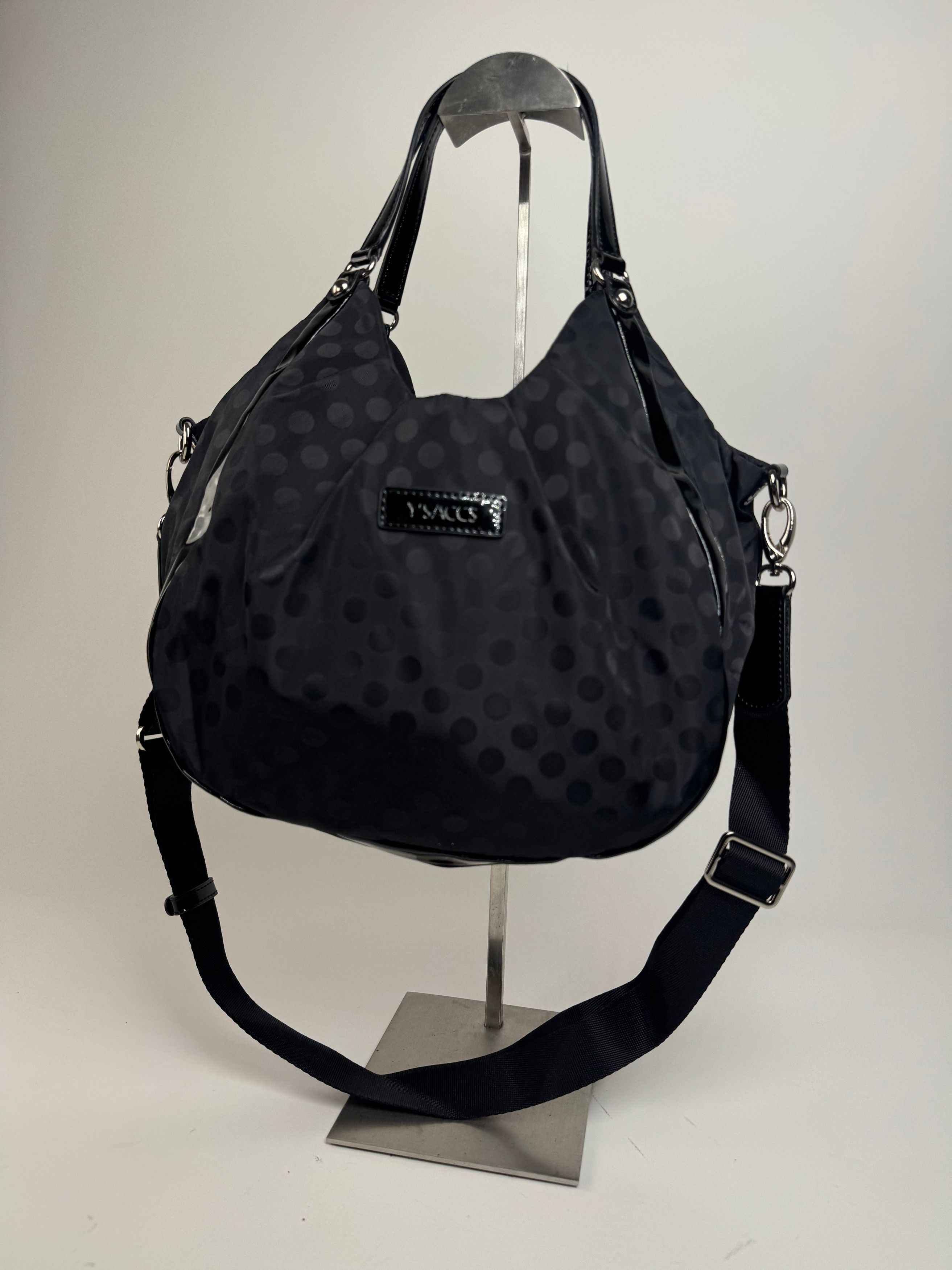 Yohji Yamamoto Vintage Y-Saccs Polkadot polyester Handbag Black Size ONE SIZE - 1 Thumbnail