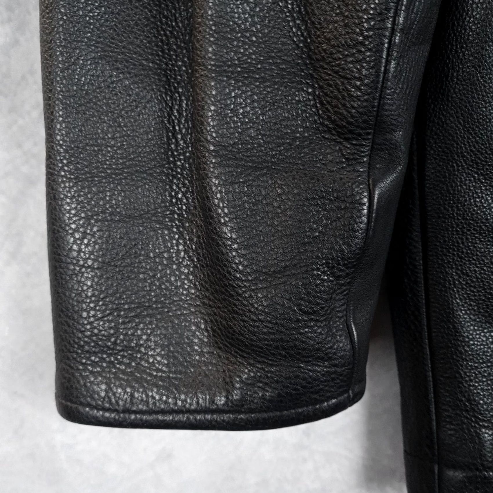 J.Crew J.CREW Coat Mens Medium Black Leather Wool Lined Button Front Car Coat Size US M / EU 48-50 / 2 - 6 Thumbnail