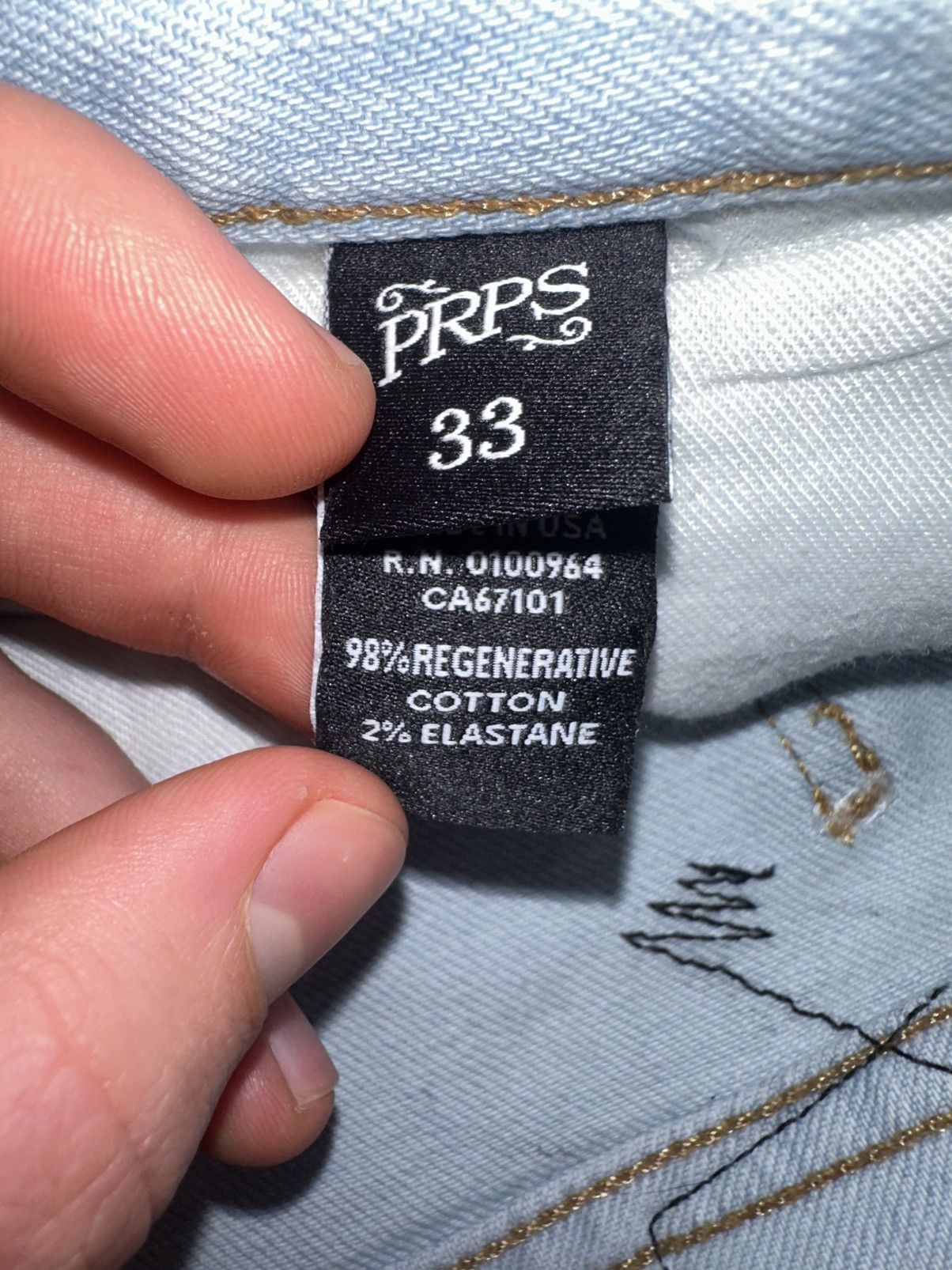 Prps Prps Waxed Jeans Size US 33 - 6 Thumbnail
