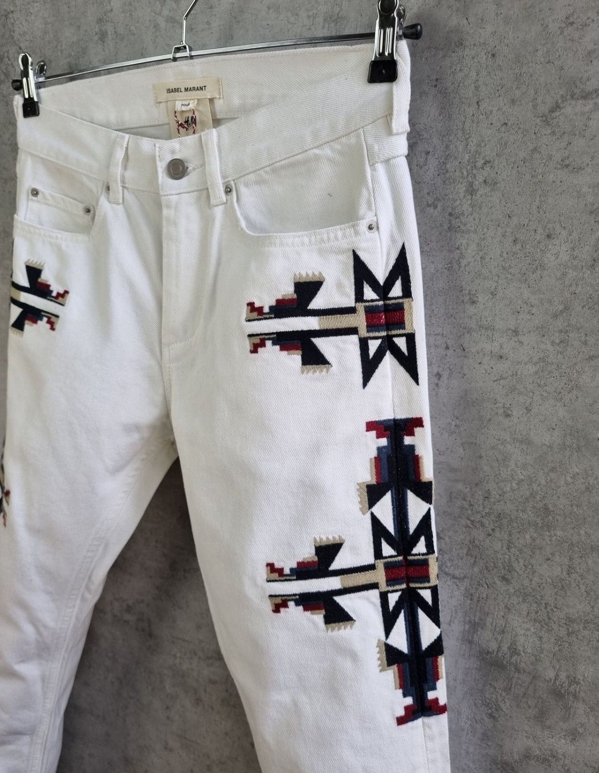 Isabel Marant Isabel Marant Jeans Art Embroidery Design Denim Pants Size US 34 / EU 50 - 4 Thumbnail