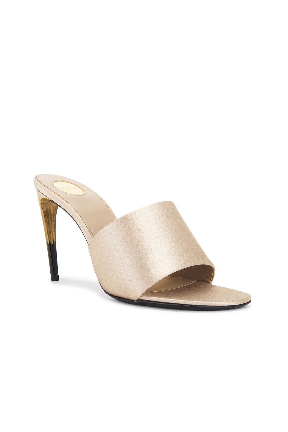 Saint Laurent Paris o1w1db10526 800068 Lodge Mules in Satin Crepe Partridge Pink Size US 9 / IT 39 - 2 Thumbnail