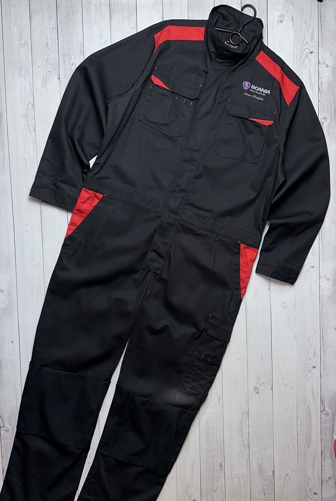 Vintage Scania overall racing workwear Service Station XXL