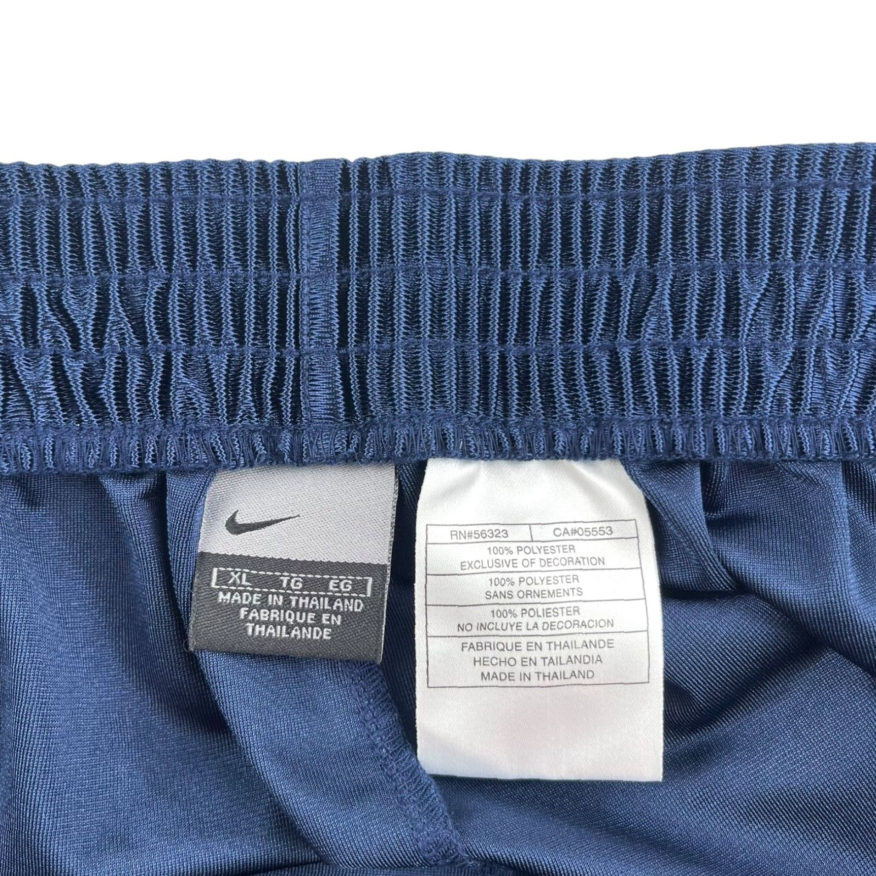 Nike VINTAGE Nike Men’s Track Pants - Pants - XL - Blue - Tear Away - Snap - Basketball Warmup - 100% Polyester - Wide-Leg - Embroidered Logo - Casual Mens Size US 36 / EU 52 - 4 Thumbnail