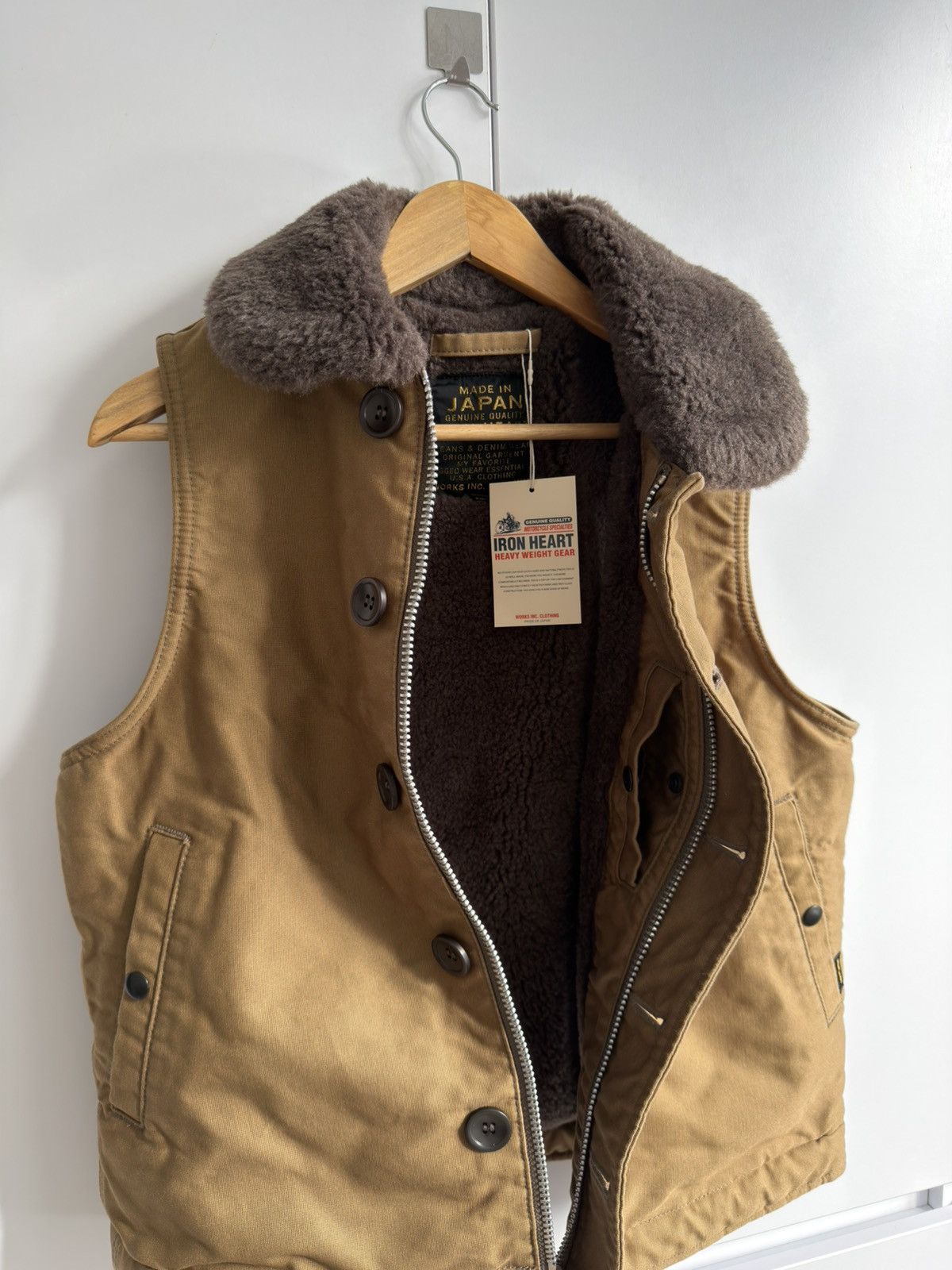 Iron Heart Iron Heart Whipcord N-1 Type Deck Vest Khaki S made in Japan Size 44S - 13 Thumbnail