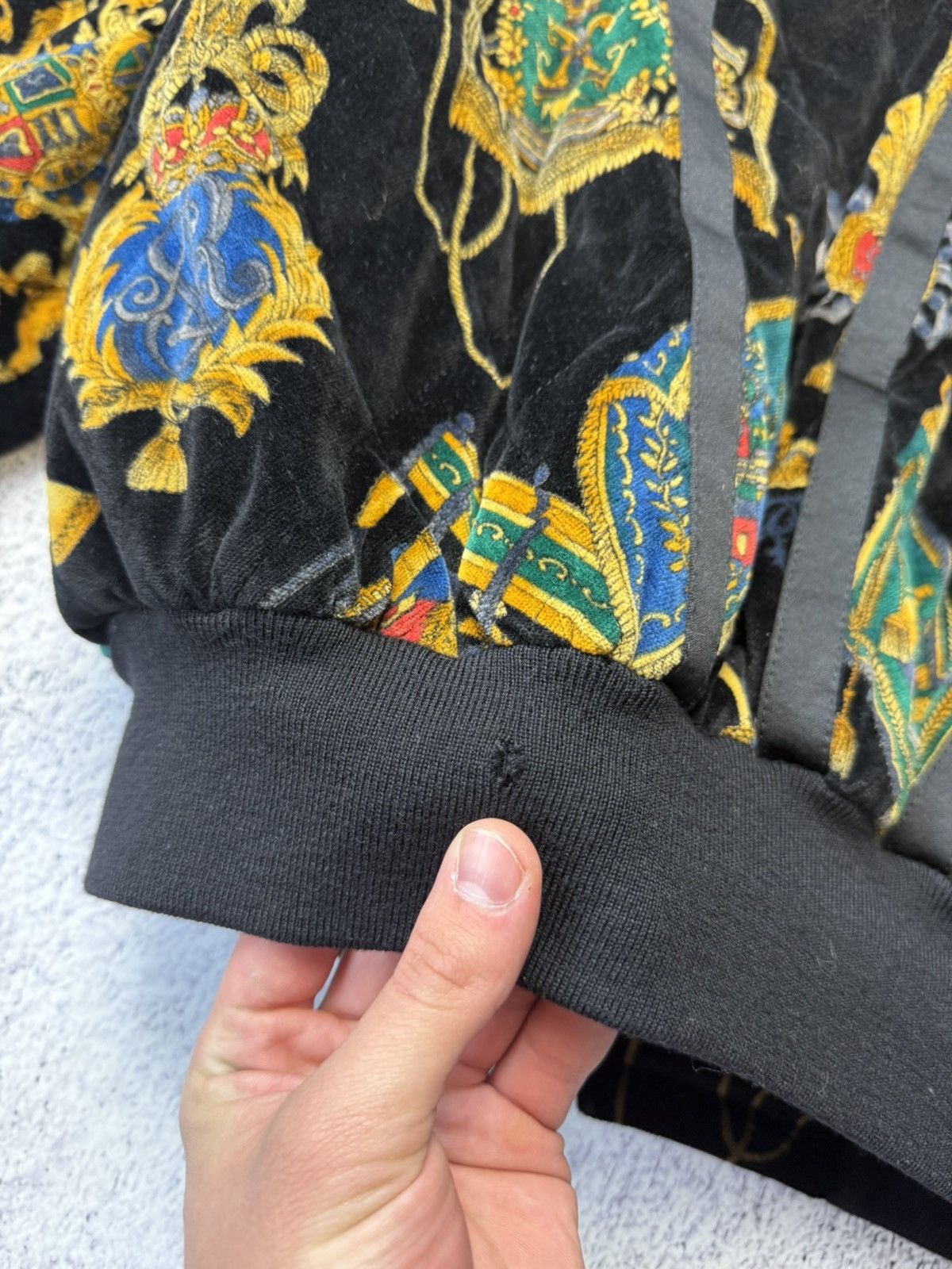 Escada Escada by Margaretha Ley 1980's Multi Printed Velvet Jacket Size XS / US 0-2 / IT 36-38 - 23 Thumbnail
