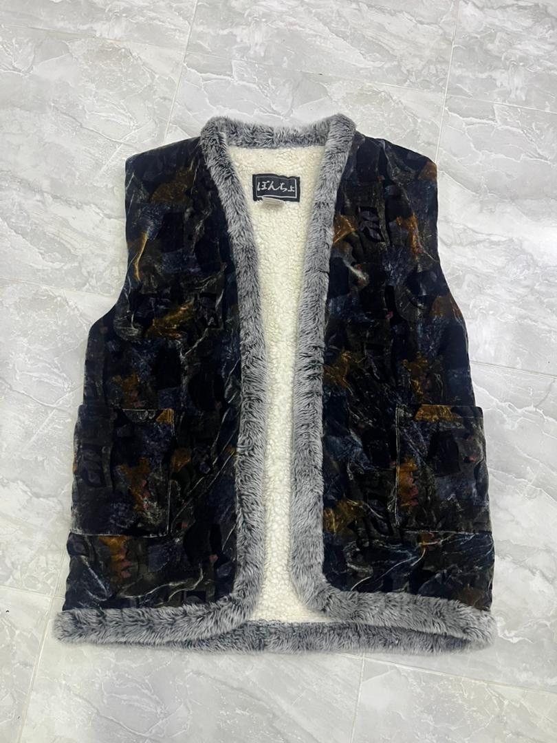 Japanese Brand Boncho Japanese Velvet Fleece Lined Vest Size US M / EU 48-50 / 2 - 13 Thumbnail
