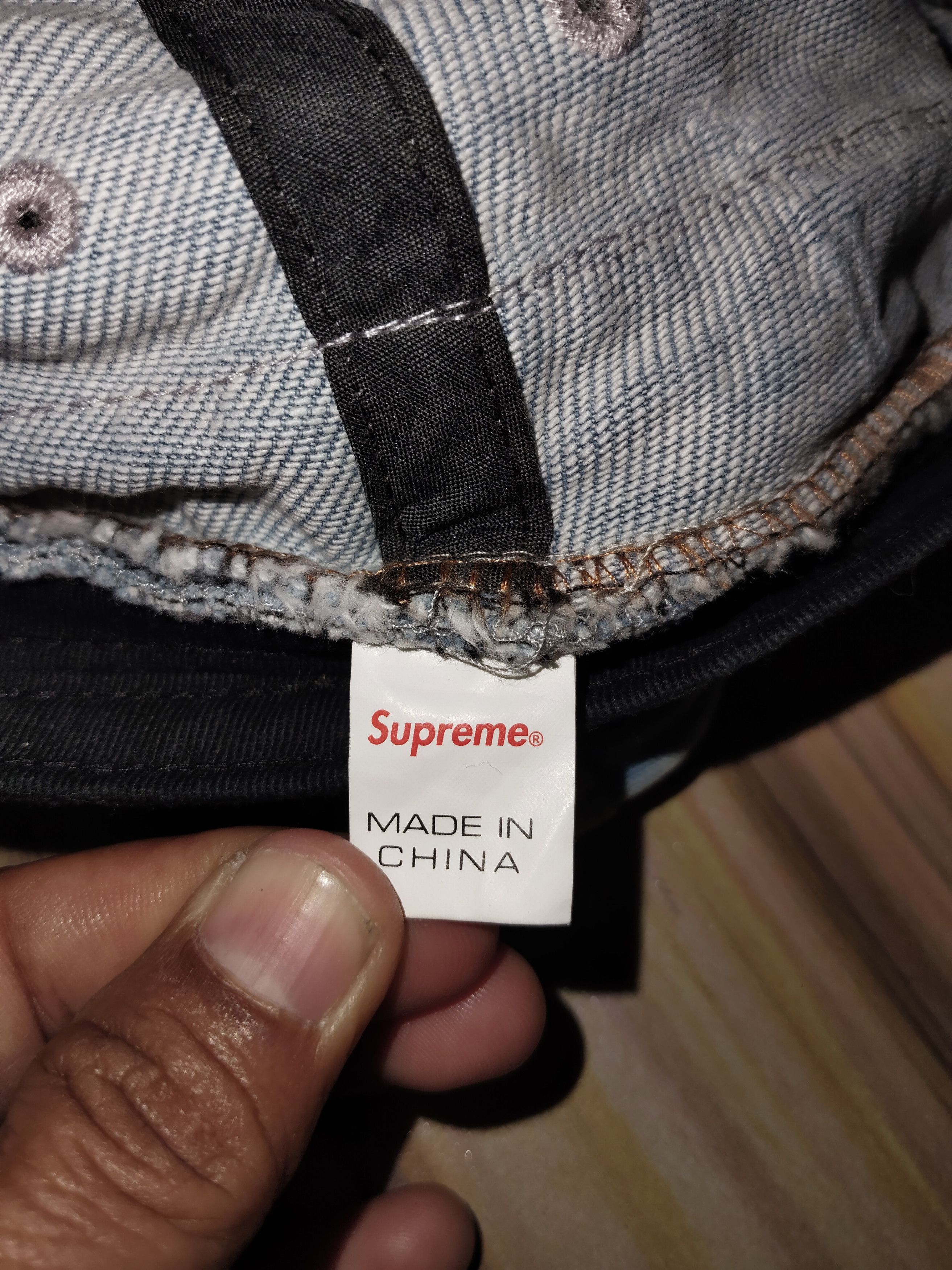 Supreme SUPREME Denim Spellout Fullprint Bucket Hat Size ONE SIZE - 8 Thumbnail
