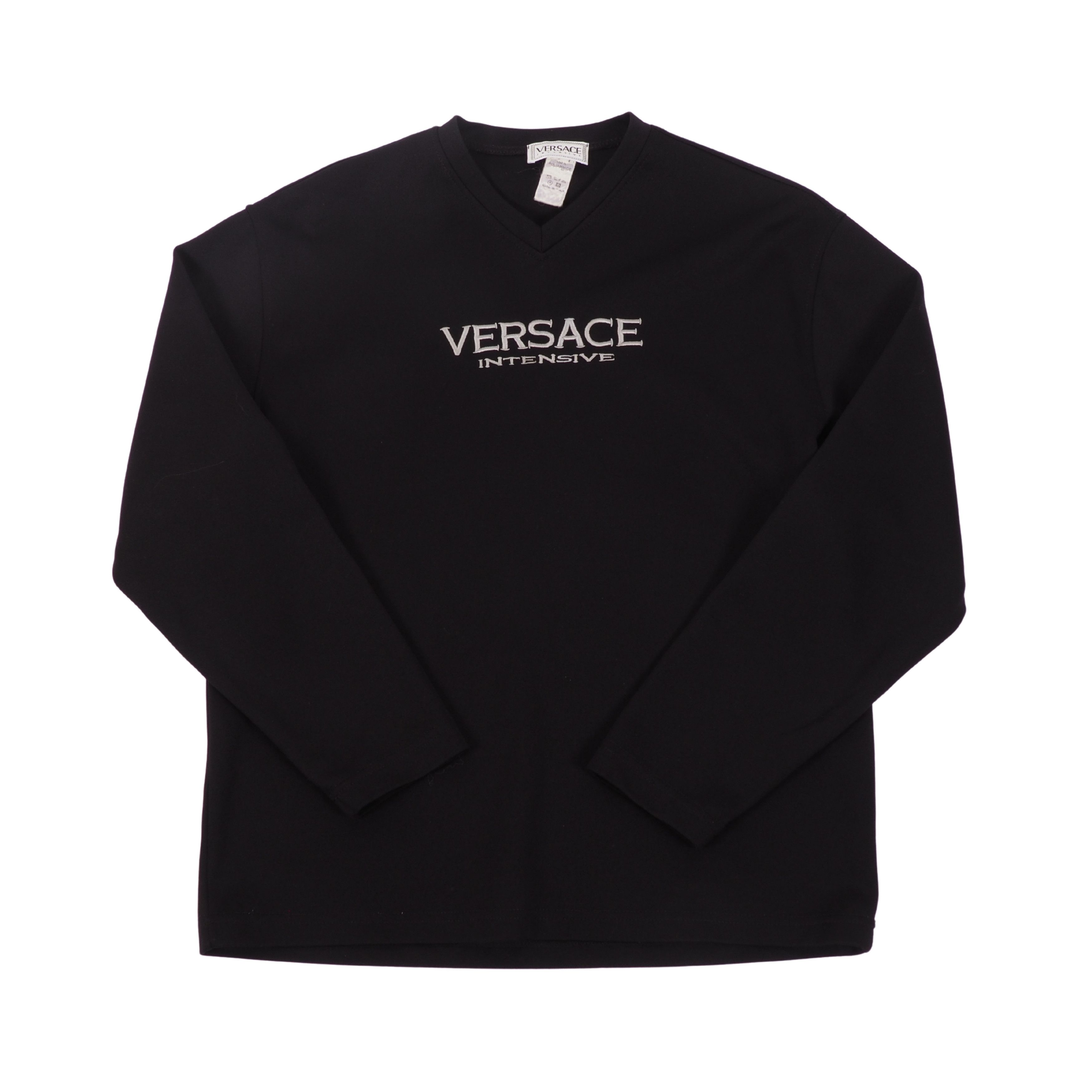 Versace Versace Intensive Vintage Black Long Sleeve Polyamide Top Size US L / EU 52-54 / 3 - 1 Thumbnail