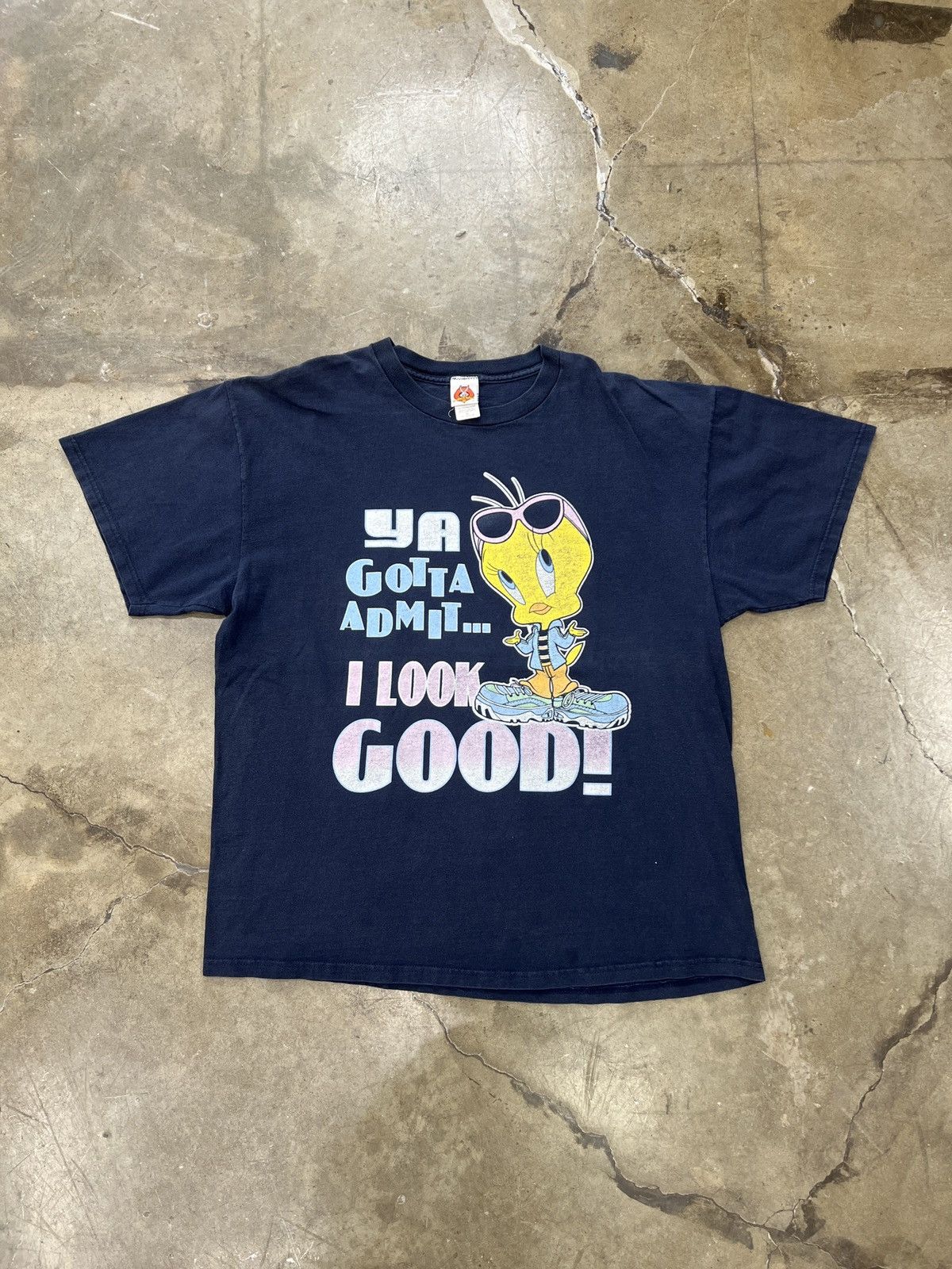 Vintage × Warner Bros Vintage 2000 Looney Tunes Tweety Bird Look Good Tee XL Size US XL / EU 56 / 4 - 2 Thumbnail
