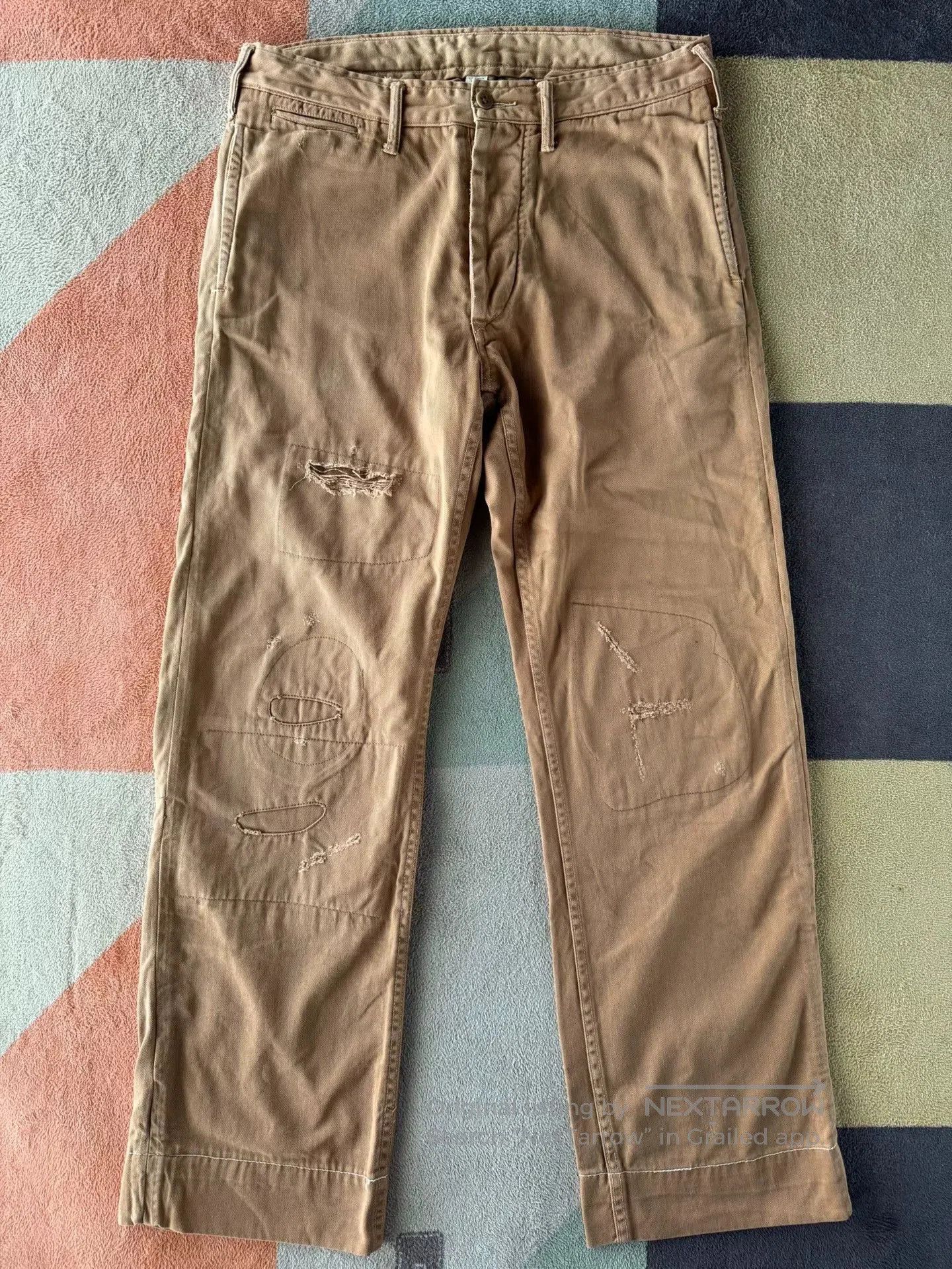 RRL Ralph Lauren RRL Ralph Lauren Double RL Distressed Casual Pants. Size US 31 - 1 Thumbnail
