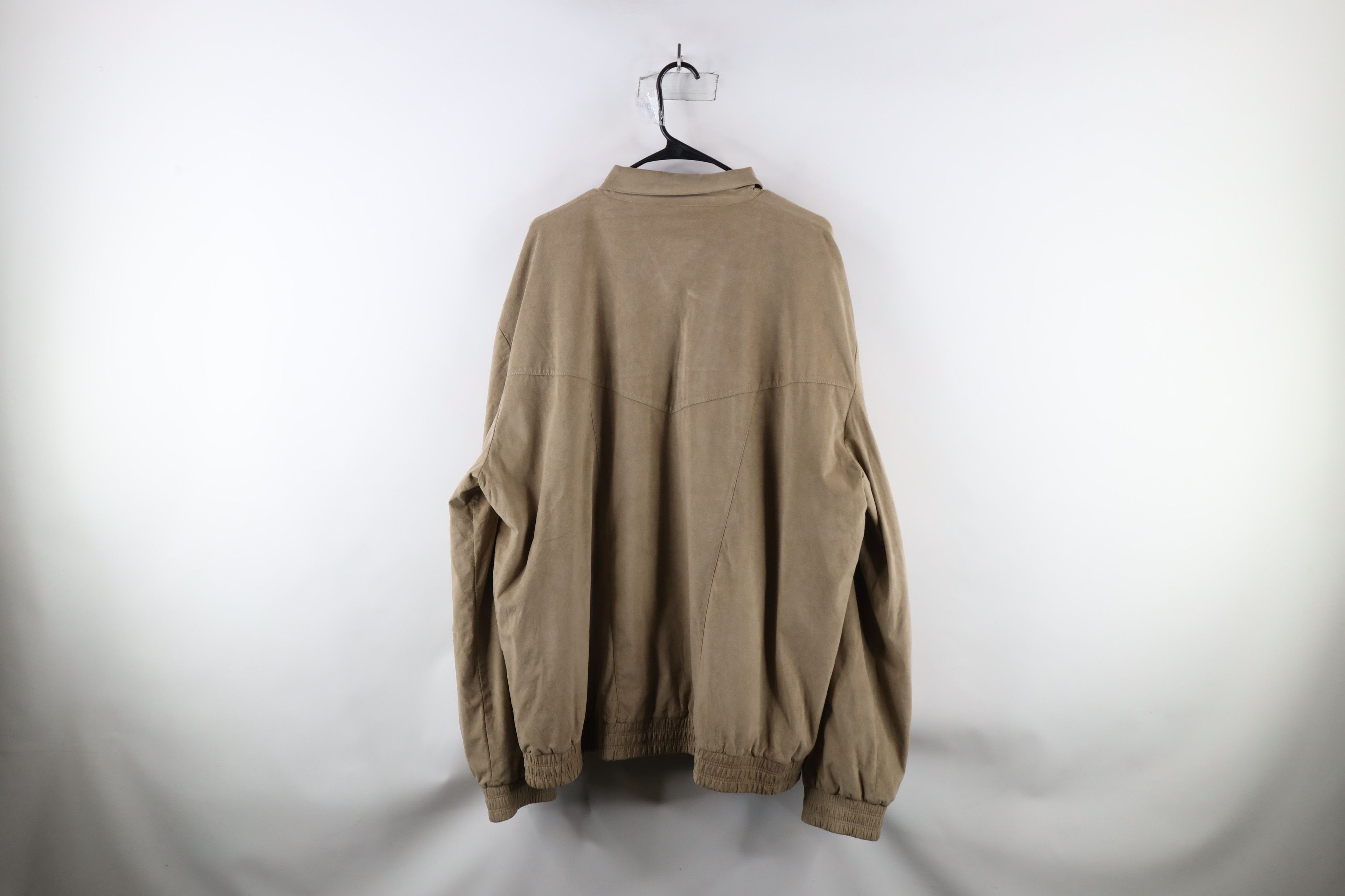 St. Croix × Vintage Vintage 90s St Croix Long Microfiber Bomber Jacket Beige USA Size US XXL / EU 58 / 5 - 11 Thumbnail