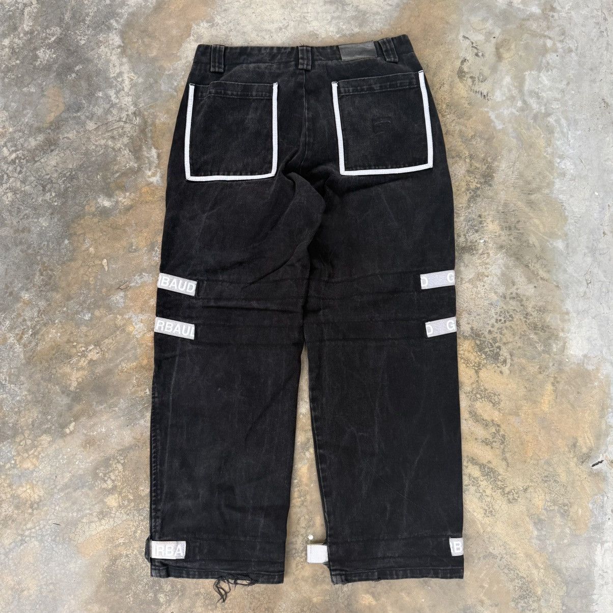 Marithe + Francois Girbaud Vintage y2k MFG Baggy Stripe Jeans Size US 37 - 2 Thumbnail