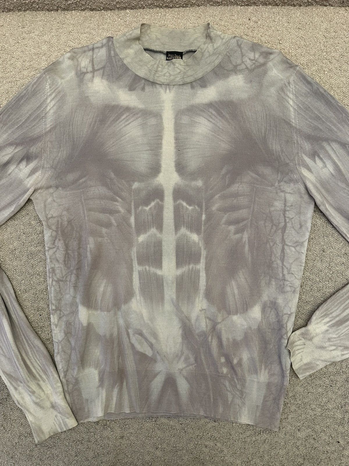 Designer × Jean Paul Gaultier × Vintage Jean Paul Gaultier FW 2010 muscle print sweater Size US XL / EU 56 / 4 - 1 Thumbnail