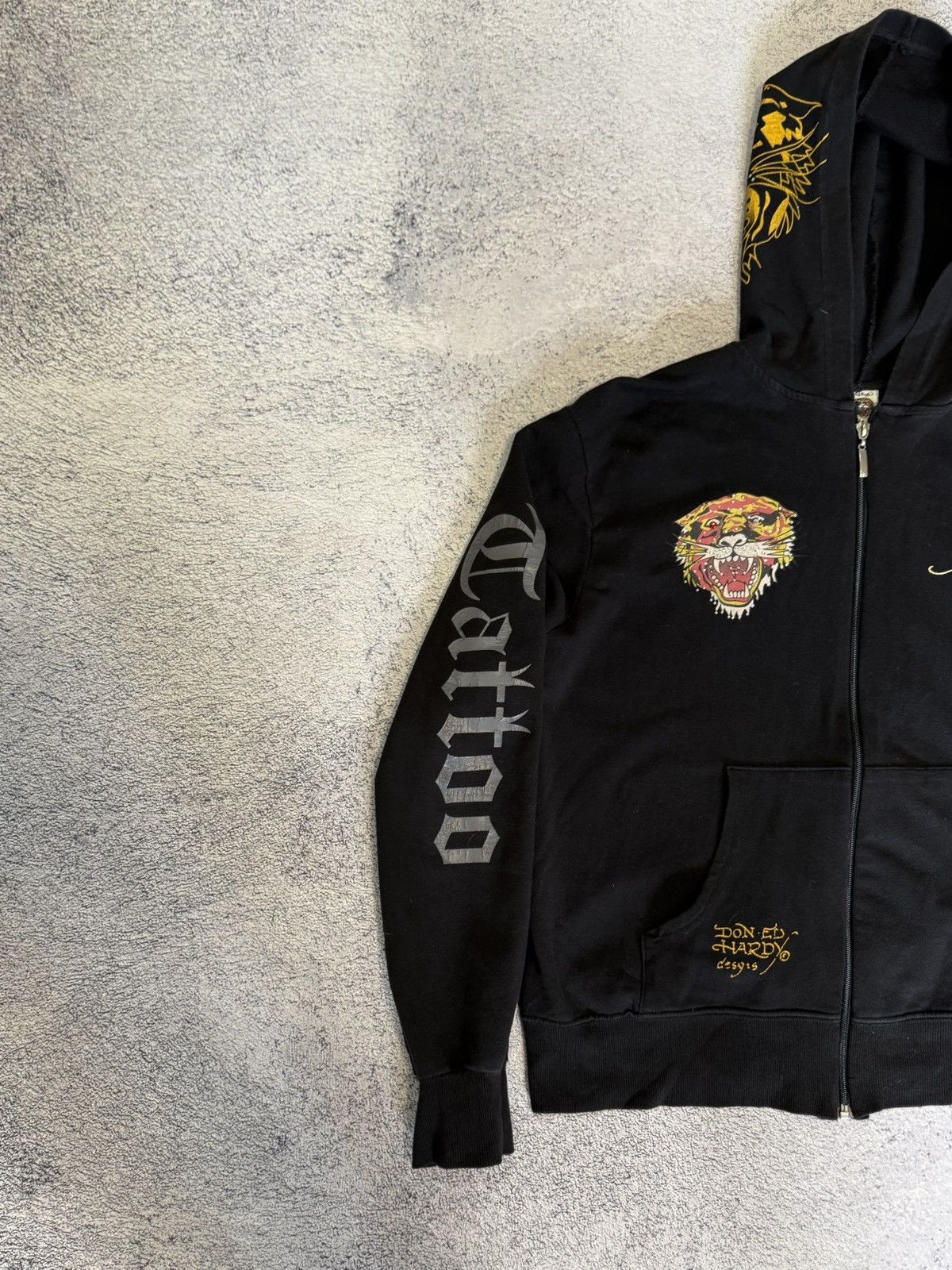 Ed Hardy Vintage Ed Hardy Tiger Zip Hoodie Tattoo Christian Audigier Size XXL / US 16-18 / IT 52-54 - 5 Thumbnail