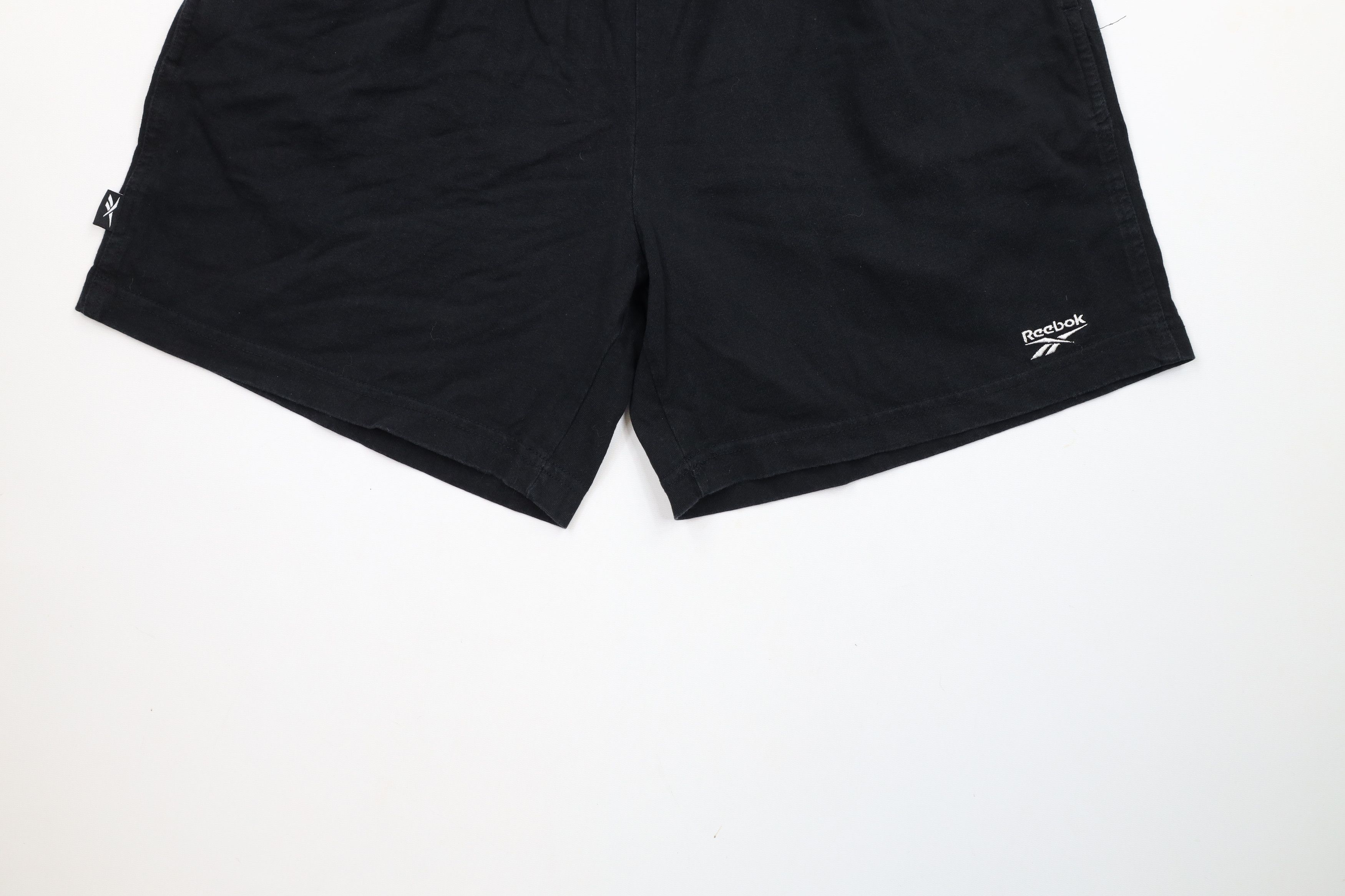 Reebok × Vintage Vintage 90s Reebok Spell Out Above Knee Shorts Black Cotton Size US 36 / EU 52 - 4 Thumbnail