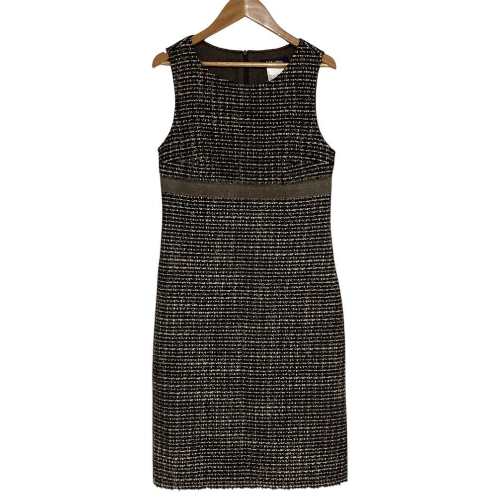 Max Mara Max Mara S Max Mara Sleeveless Tweed Dress Textile Dresses DUTY FREE for USA Size ONE SIZE - 1 Thumbnail