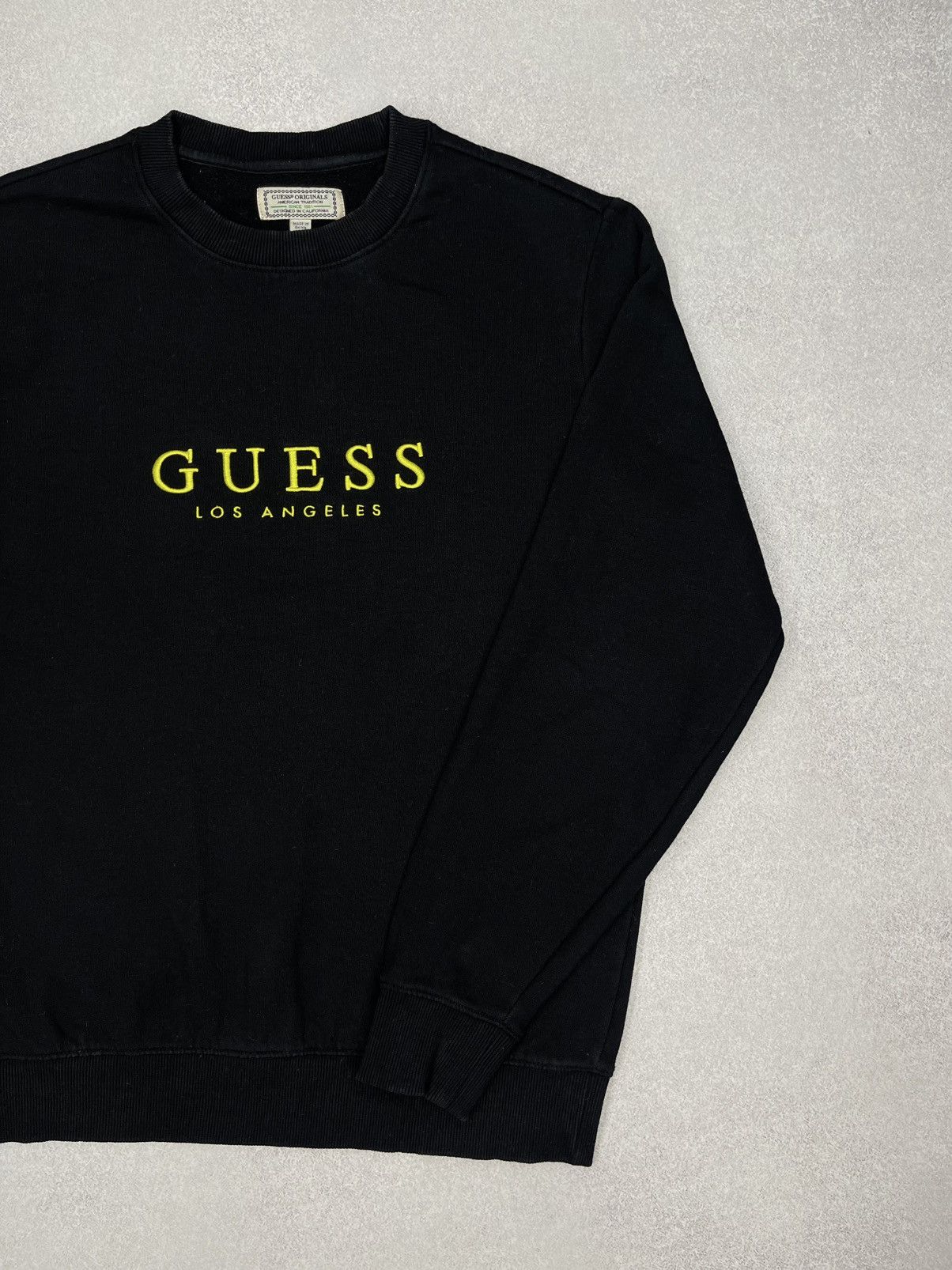 Guess Vintage Guess Black Sweatshirt Big Center Logo ASAP Rocky Size US S / EU 44-46 / 1 - 3 Thumbnail