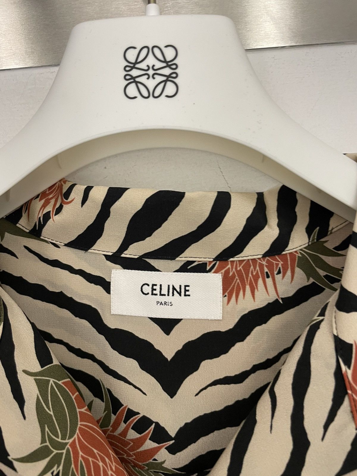 Celine hawaiian shirt in printed crêpe de chine Size US XL / EU 56 / 4 - 2 Thumbnail