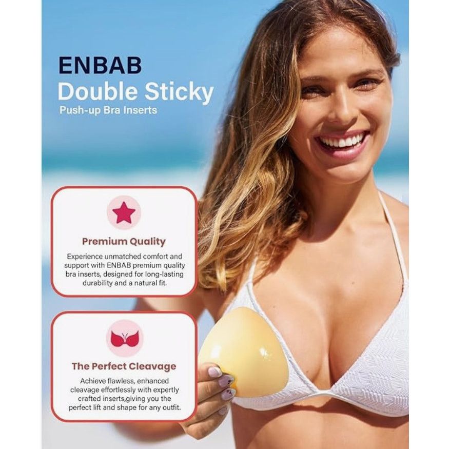 The Unbranded Brand Sticky Push Up Inserts Set - Reusable Double Sided Adhesive Size ONE SIZE - 3 Thumbnail