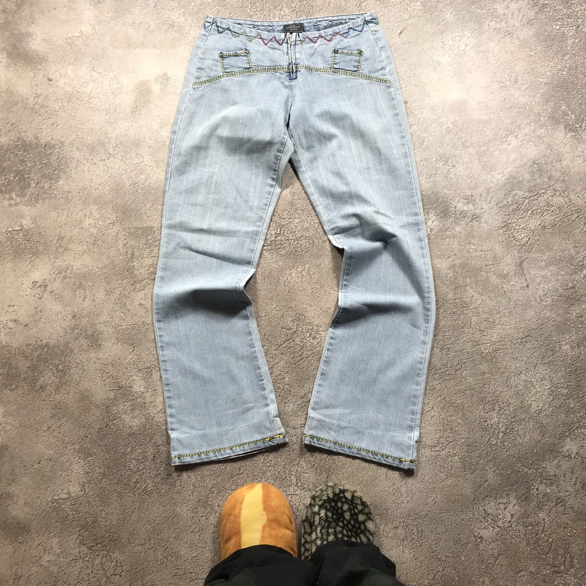 Vintage Vintage 90s Distressed Baggy Jeans Grunge Thrashed Denim 28 Size 28" / US 6 / IT 42 - 2 Thumbnail