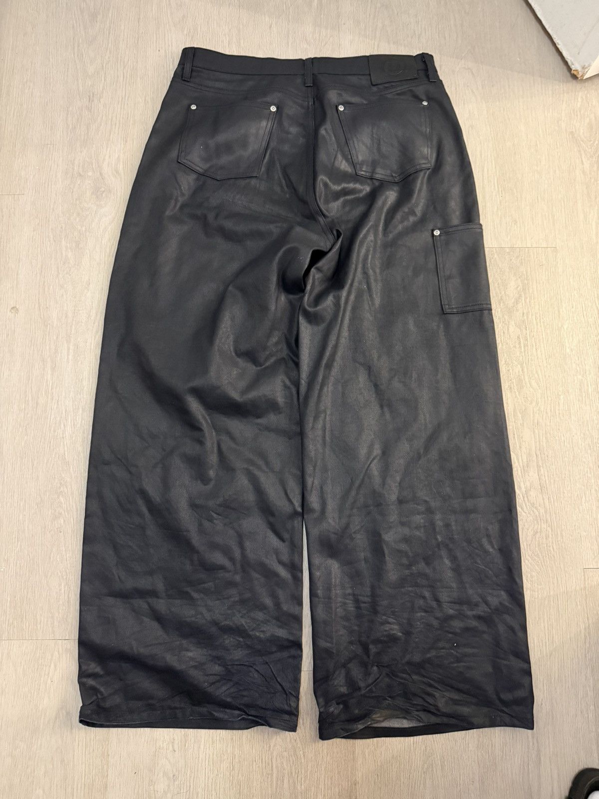 K-Two Studios Discontd Black Wax Waxed Baggy Denim Size US 34 / EU 50 - 5 Thumbnail