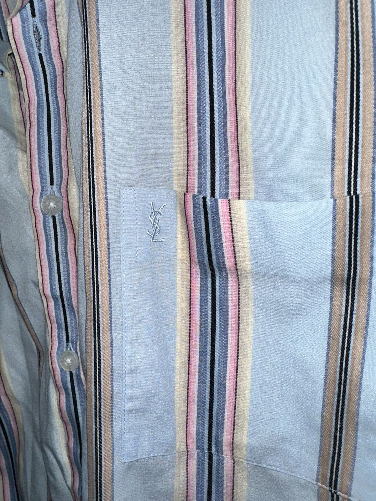 Yves Saint Laurent Yves Saint Laurent Vintage Shirt with Collar Logo Size US L / EU 52-54 / 3 - 4 Thumbnail