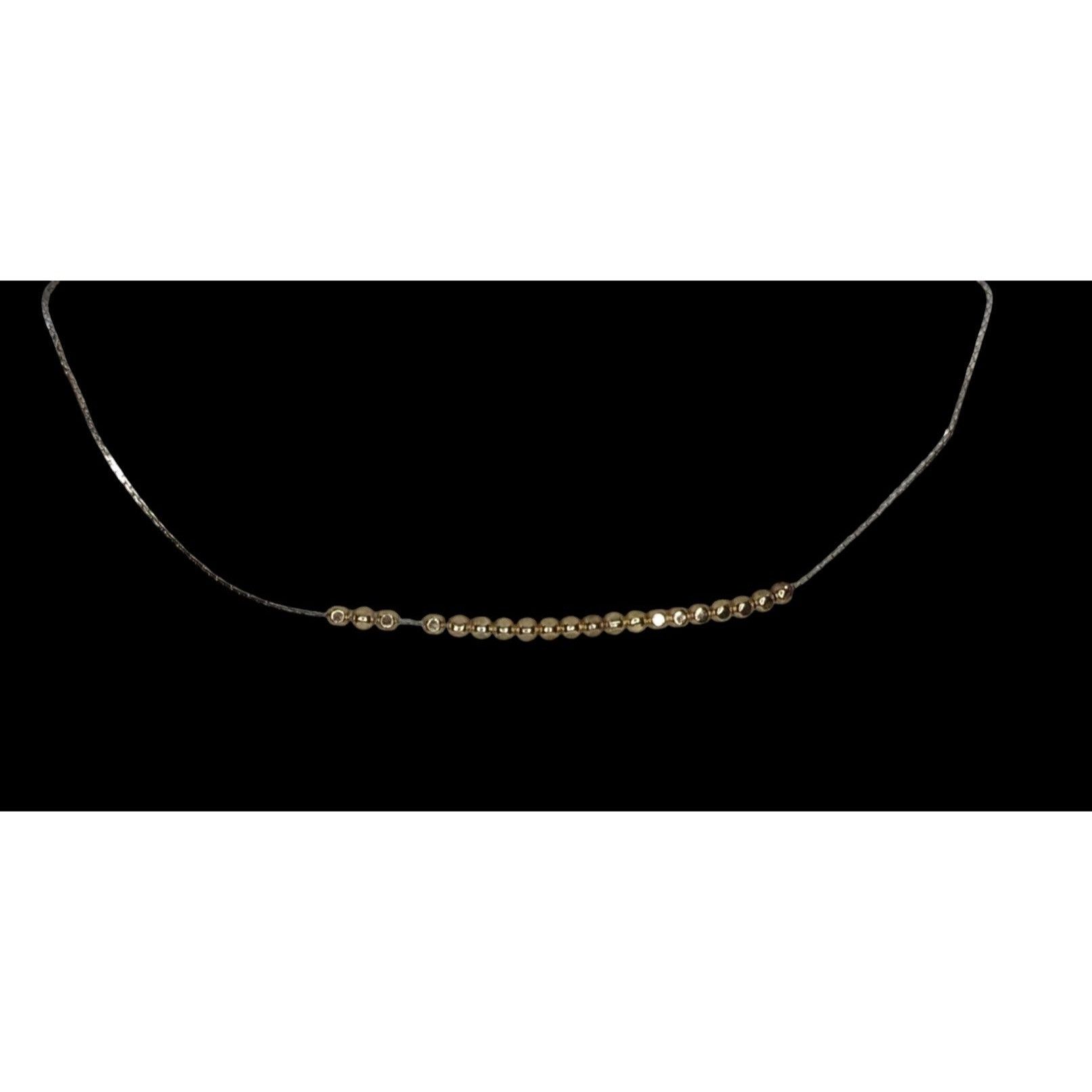 Other Minimalist Modern Gold Tone Bead & Silver Tone Chain Choker Size ONE SIZE - 4 Thumbnail