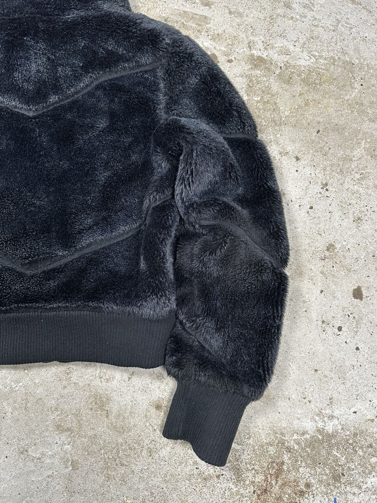 If Six Was Nine Vintage Y2K Faux Fur Japanese Style Black Boxy Bomber Jacket Size US S / EU 44-46 / 1 - 9 Thumbnail