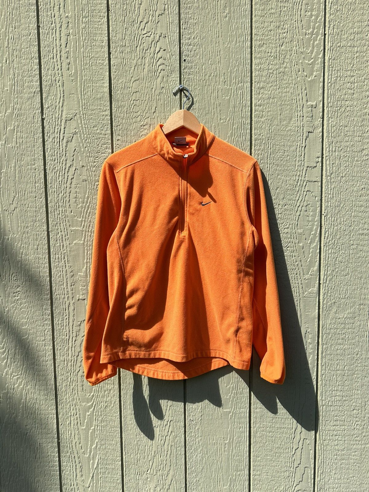 Nike × Nike ACG 90s Vintage Nike Half Zip Orange Fleece Light Jacket Size US S / EU 44-46 / 1 - 1 Thumbnail