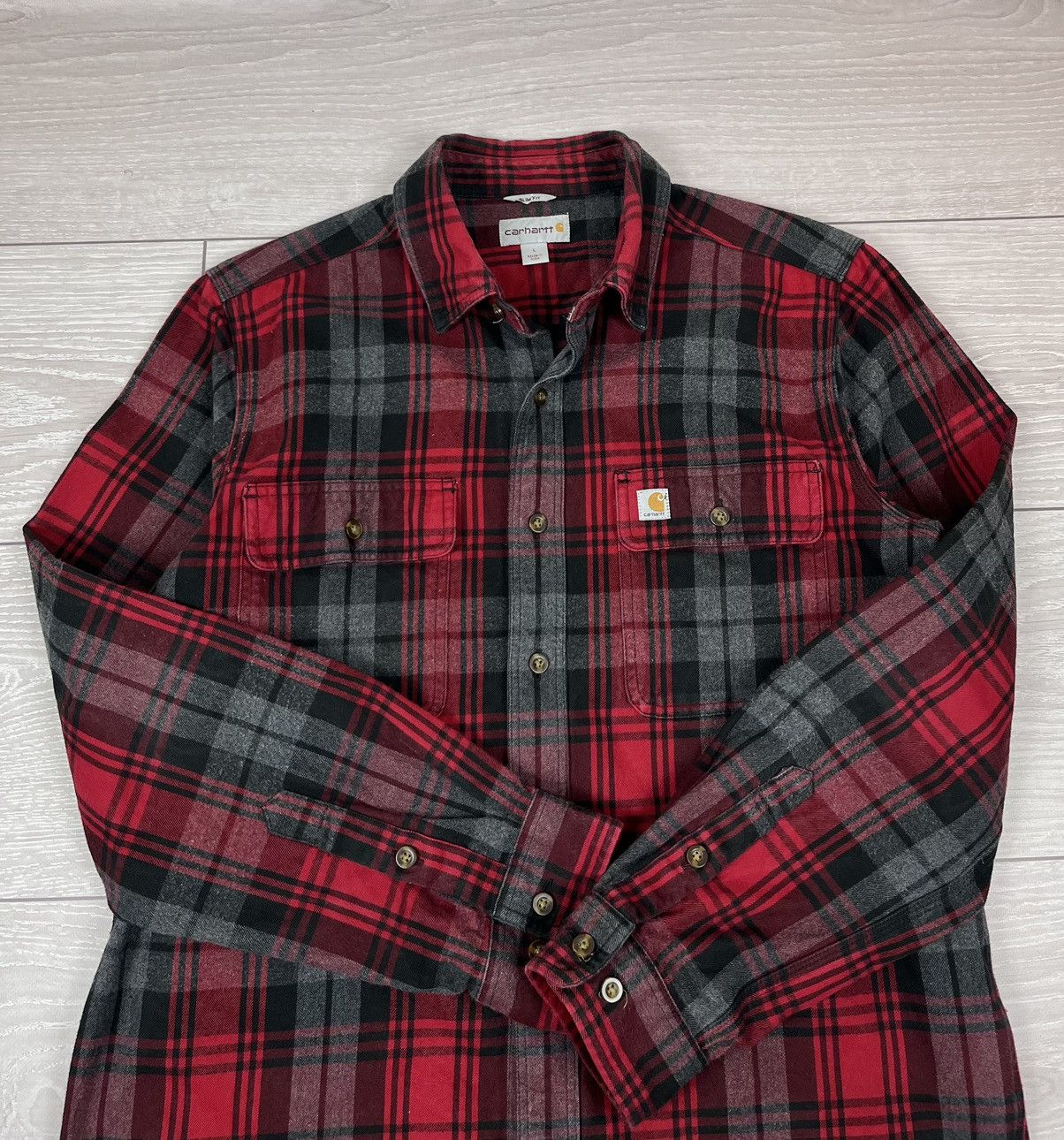Carhartt Carhartt Heavy Flannel Work Cotton Button Shirt Size US L / EU 52-54 / 3 - 5 Thumbnail