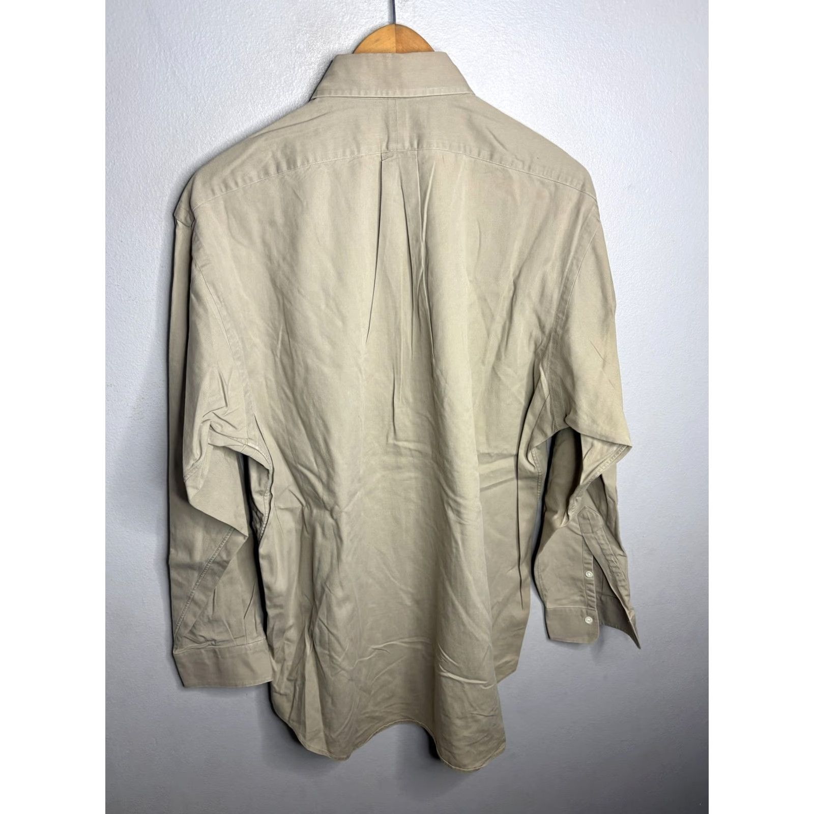 Ralph Lauren Ralph Lauren Oxford Shirt Mens M Khaki Button Long Sleeve Pocket Logo Vintage Size US M / EU 48-50 / 2 - 5 Thumbnail