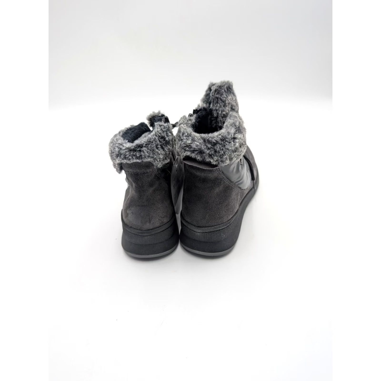 Vintage Romika Snow Boots Womens 6.5 Gray TopDryTex Ankle Faux Fur Wedge Waterproof Winter Boots Womens Shoes Gray Size US 7 / IT 37 - 4 Thumbnail