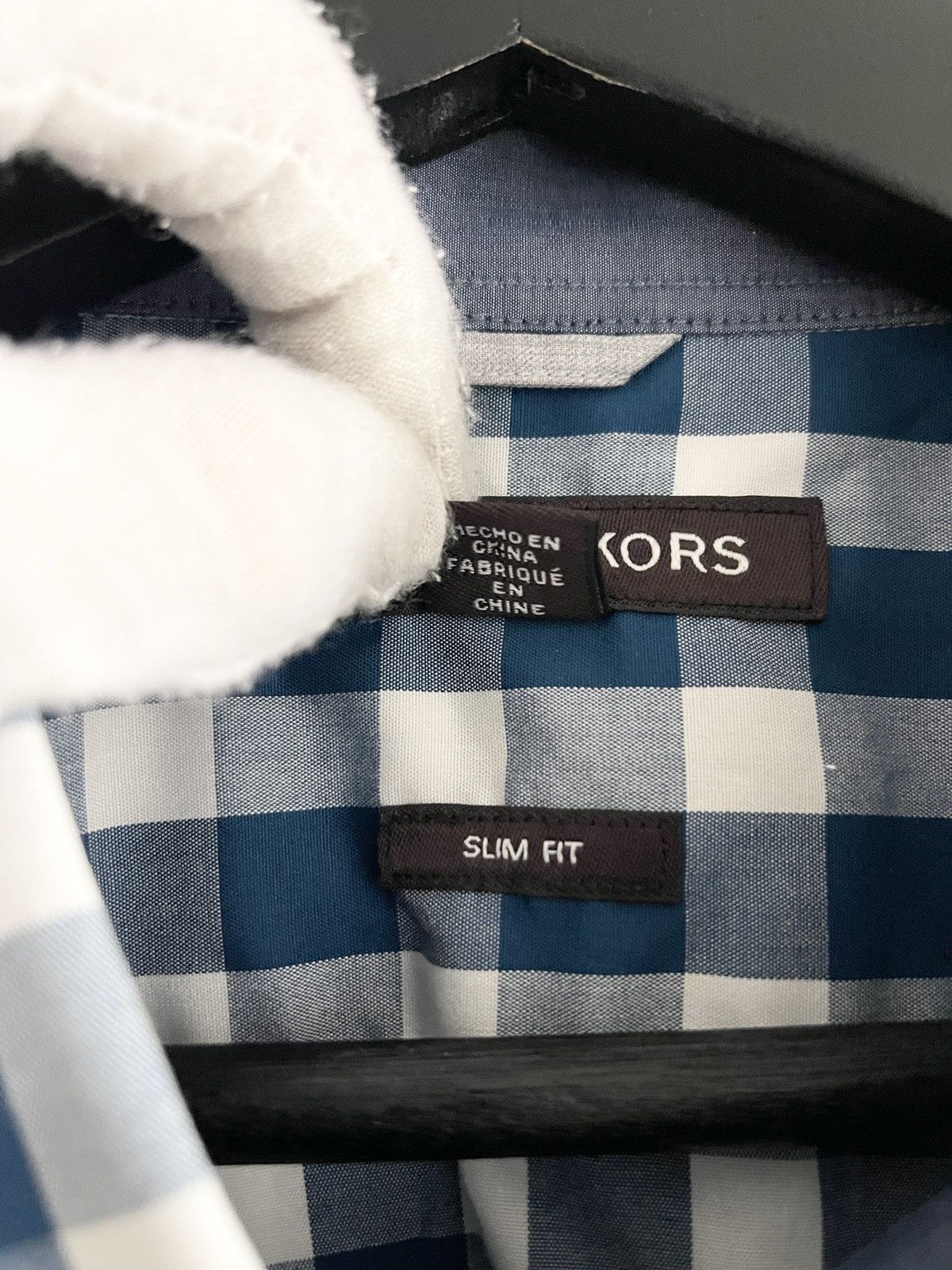 Michael Kors STEAL! 2000s Michael Kors Blue Plaid Flannel Shirt Size US XXL / EU 58 / 5 - 6 Thumbnail